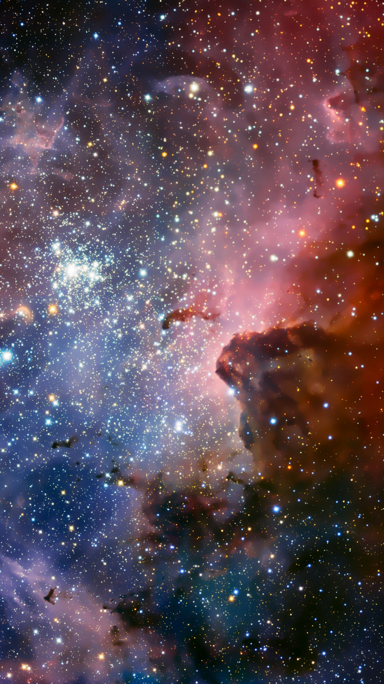 Обои туманность, Галактика, космическое пространство, астрономический объект, атмосфера в разрешении 750x1334