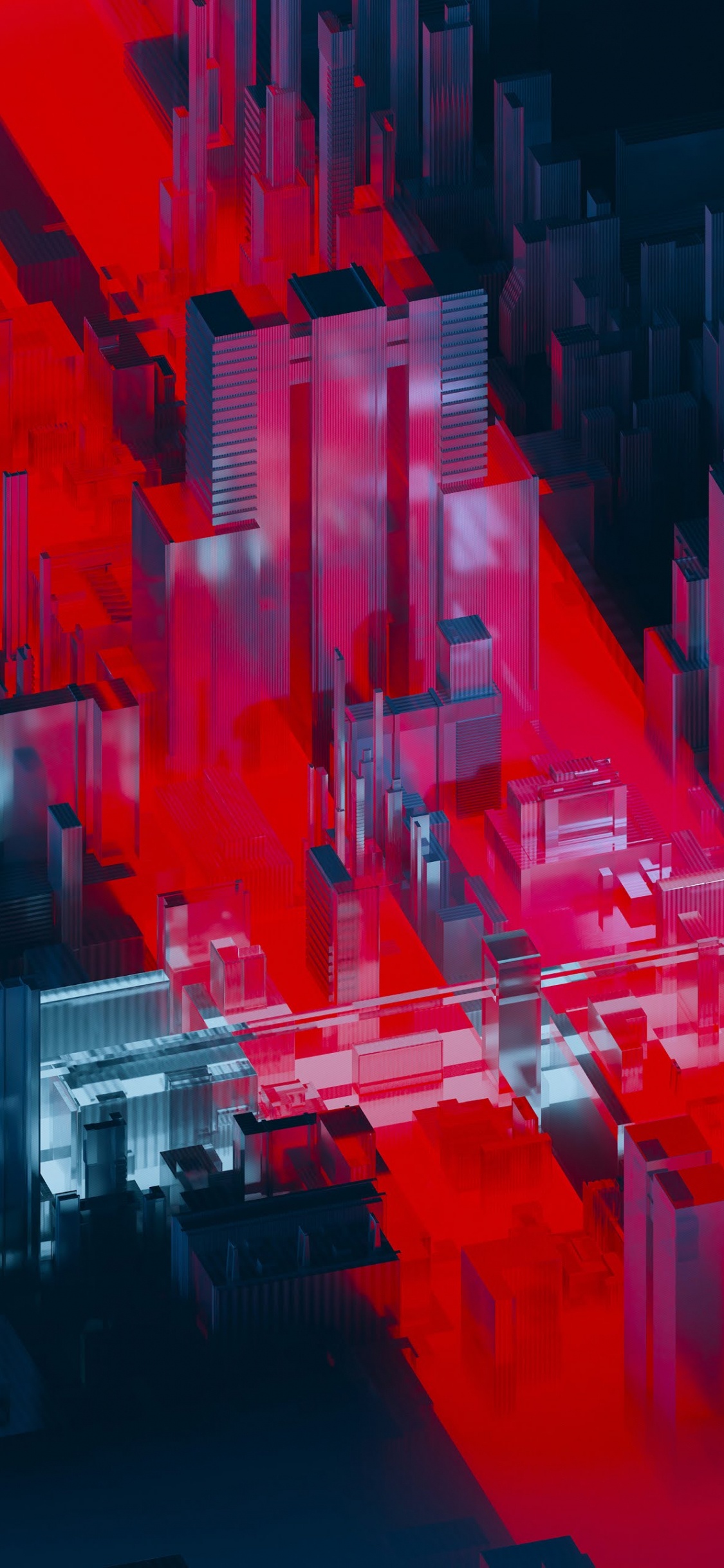 Обои метрополия, архитектура, графика, цифровое искусство, прямоугольник в разрешении 1125x2436