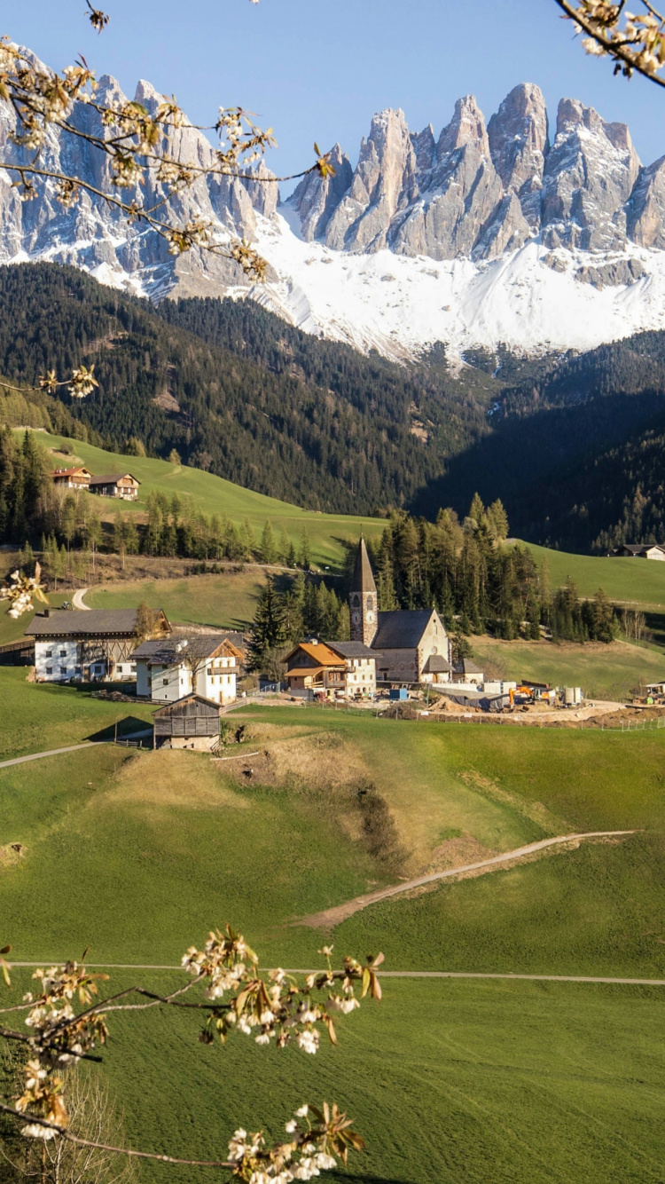 Обои Funes Valley, дикий, доломит, гора, Ортлер в разрешении 750x1334