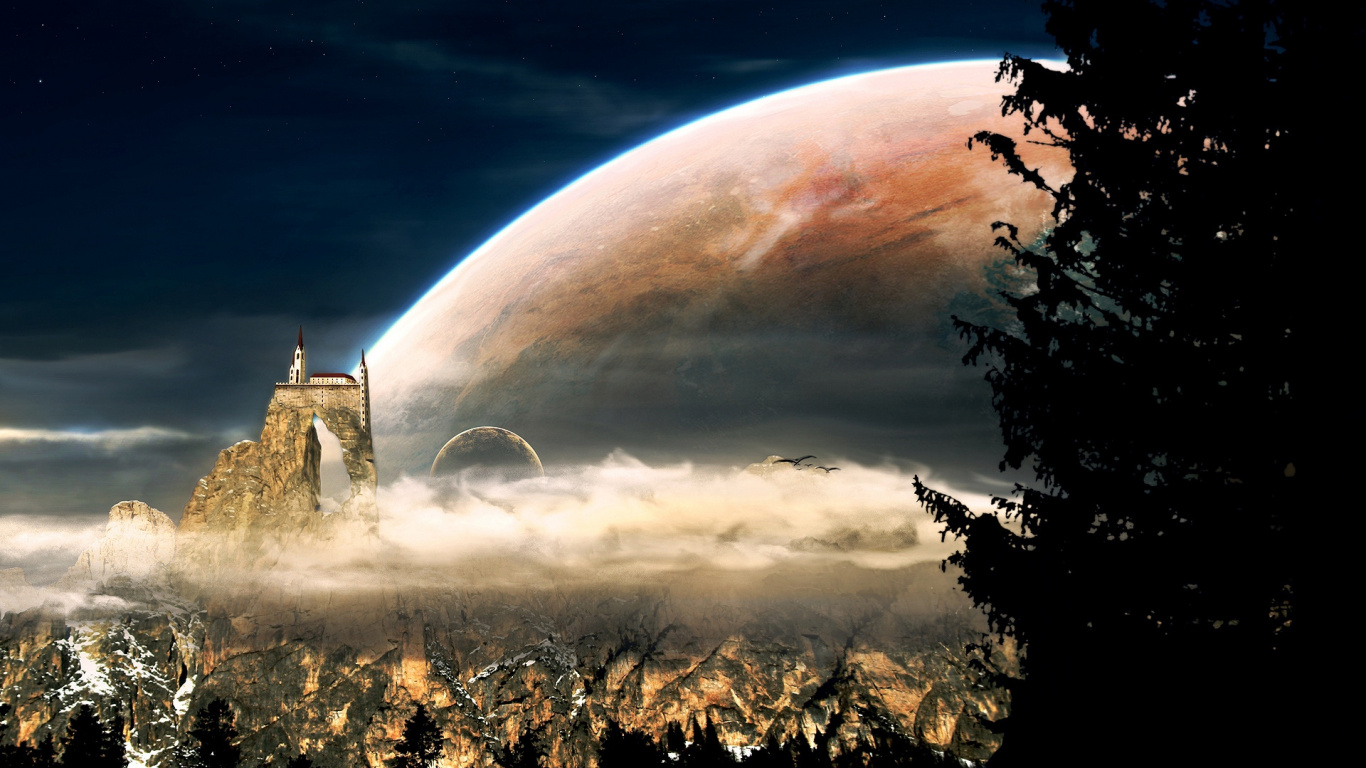 Обои природа, атмосфера, свет, астрономический объект, космическое пространство в разрешении 1366x768