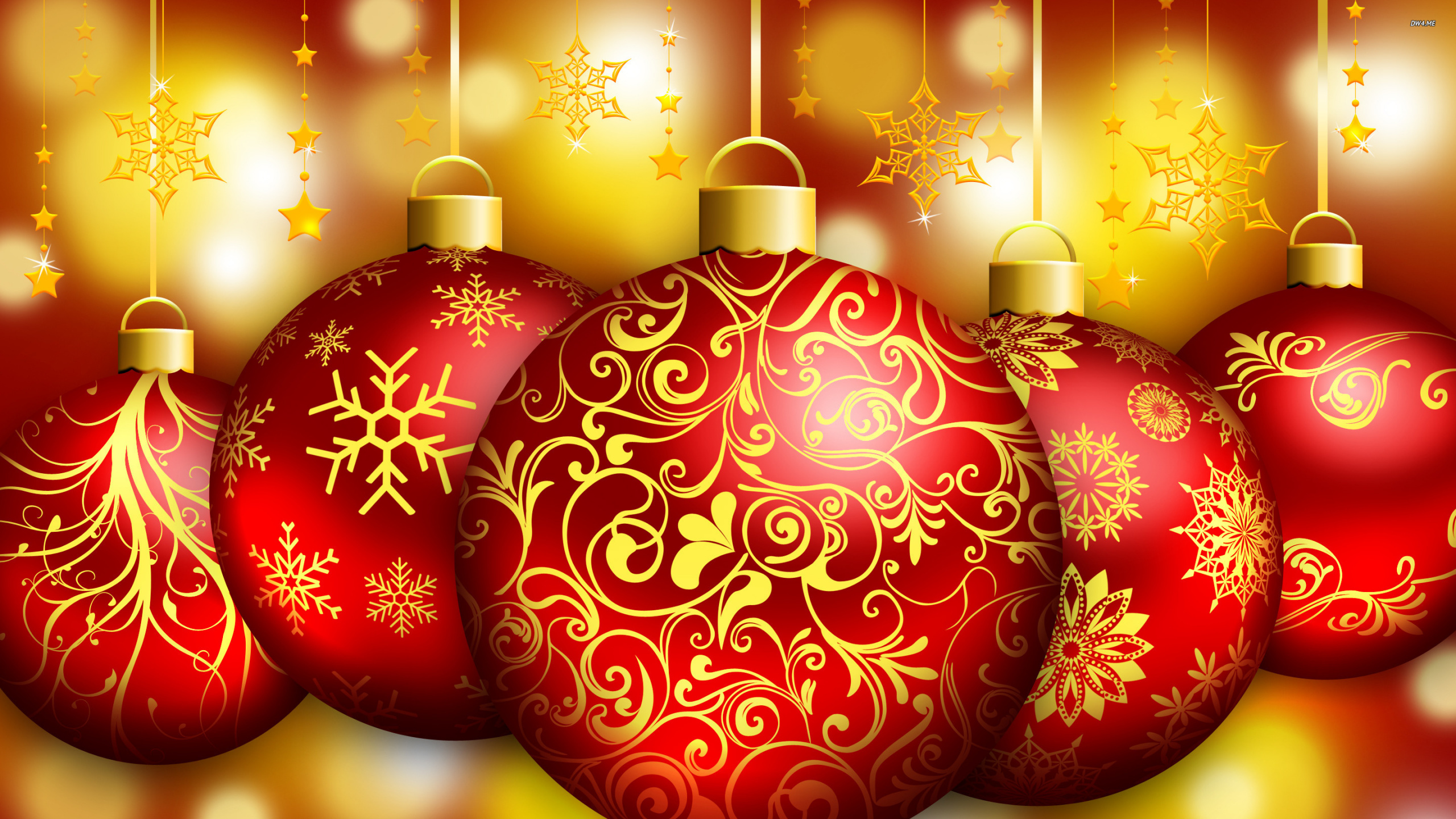 Обои рождественский орнамент, Рождественский день, орнамент, Рождественские украшения, праздник в разрешении 2560x1440