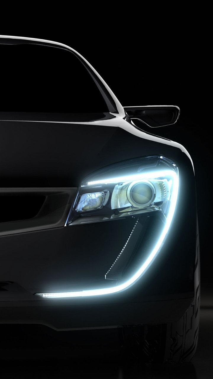 Обои Kia Motors, авто, спорткар, международный автосалон в Германии, автомобильное освещение в разрешении 720x1280