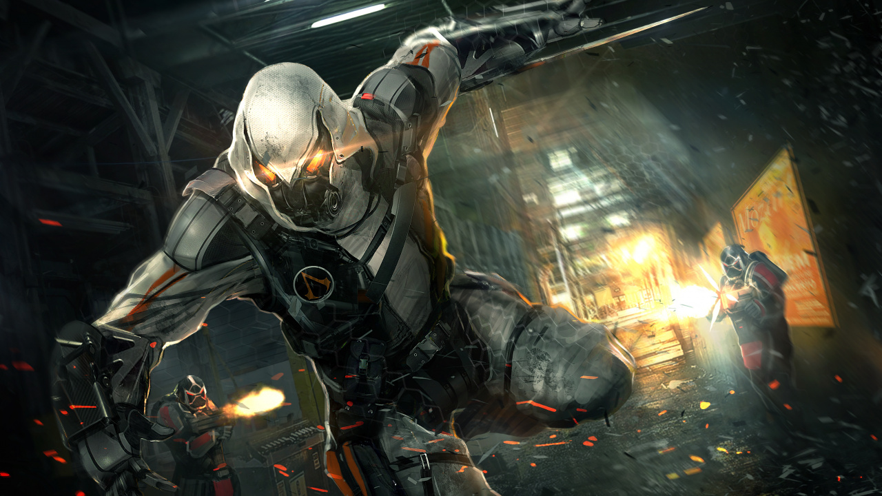 Обои киберпанк ассасин, assassins creed, Киберпанк 2077, Киберпанк, Научная фантастика в разрешении 1280x720