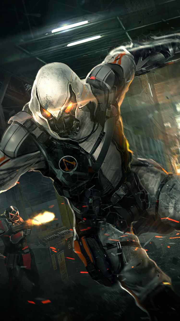 Обои киберпанк ассасин, assassins creed, Киберпанк 2077, Киберпанк, Научная фантастика в разрешении 750x1334