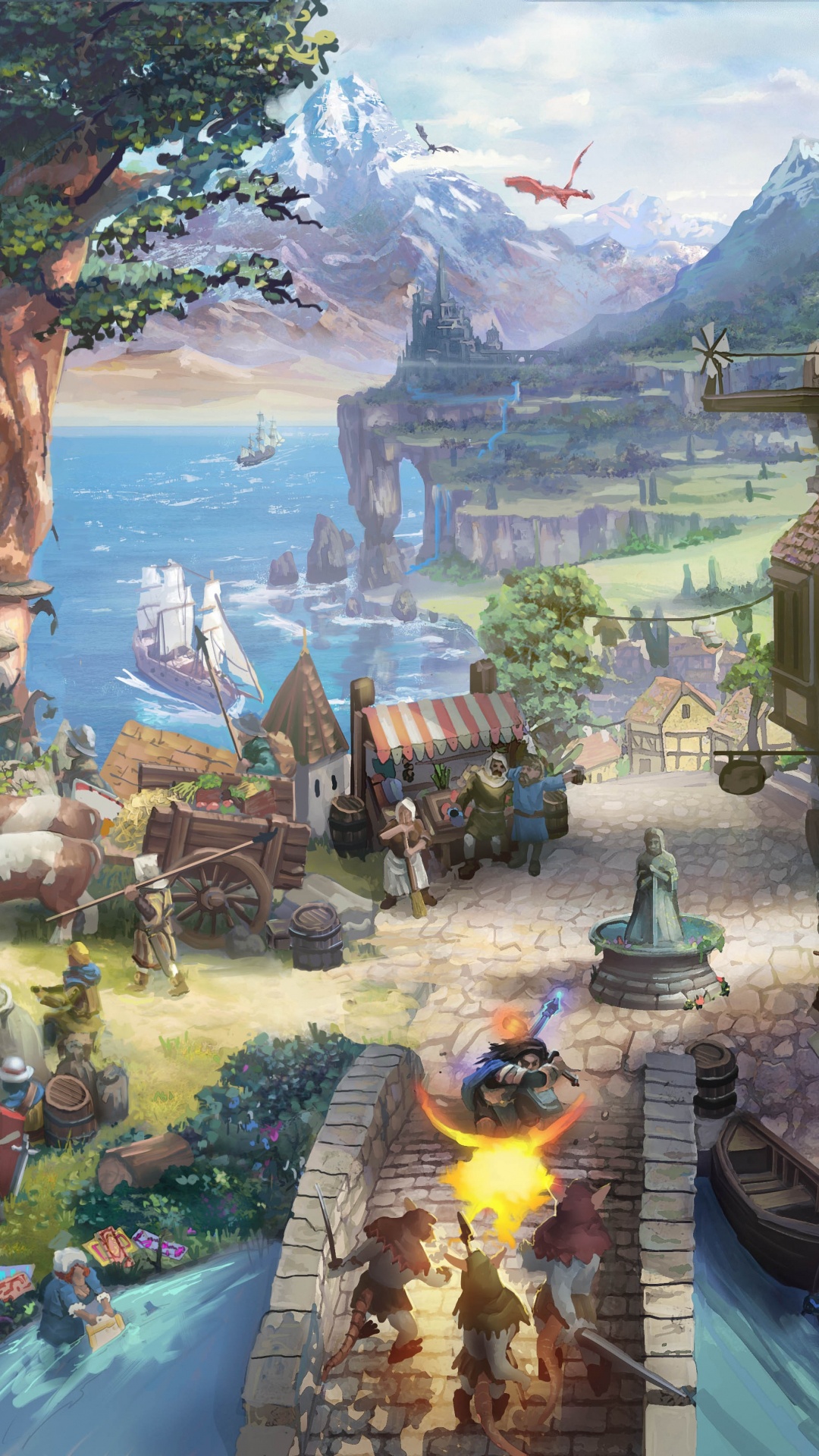 Обои концепт арт, арт, живопись, компьютерная игра, игры в разрешении 1080x1920