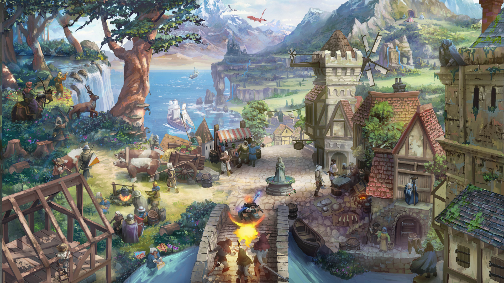 Обои концепт арт, арт, живопись, компьютерная игра, игры в разрешении 1920x1080