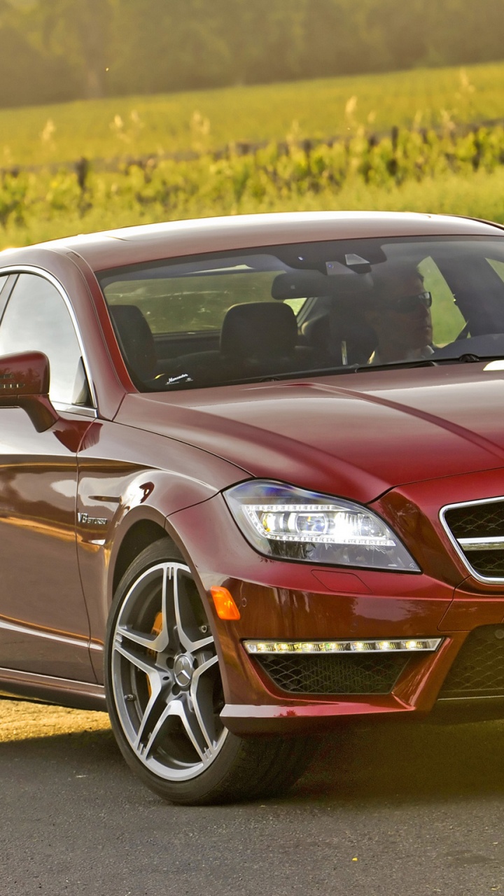 Обои авто, Мерседес-Бенц 2014 CLS-класс, седан, обод, Мерседес АМГ в разрешении 720x1280