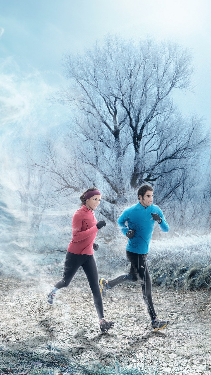 Обои вода, забава, облако, зима, дерево в разрешении 720x1280