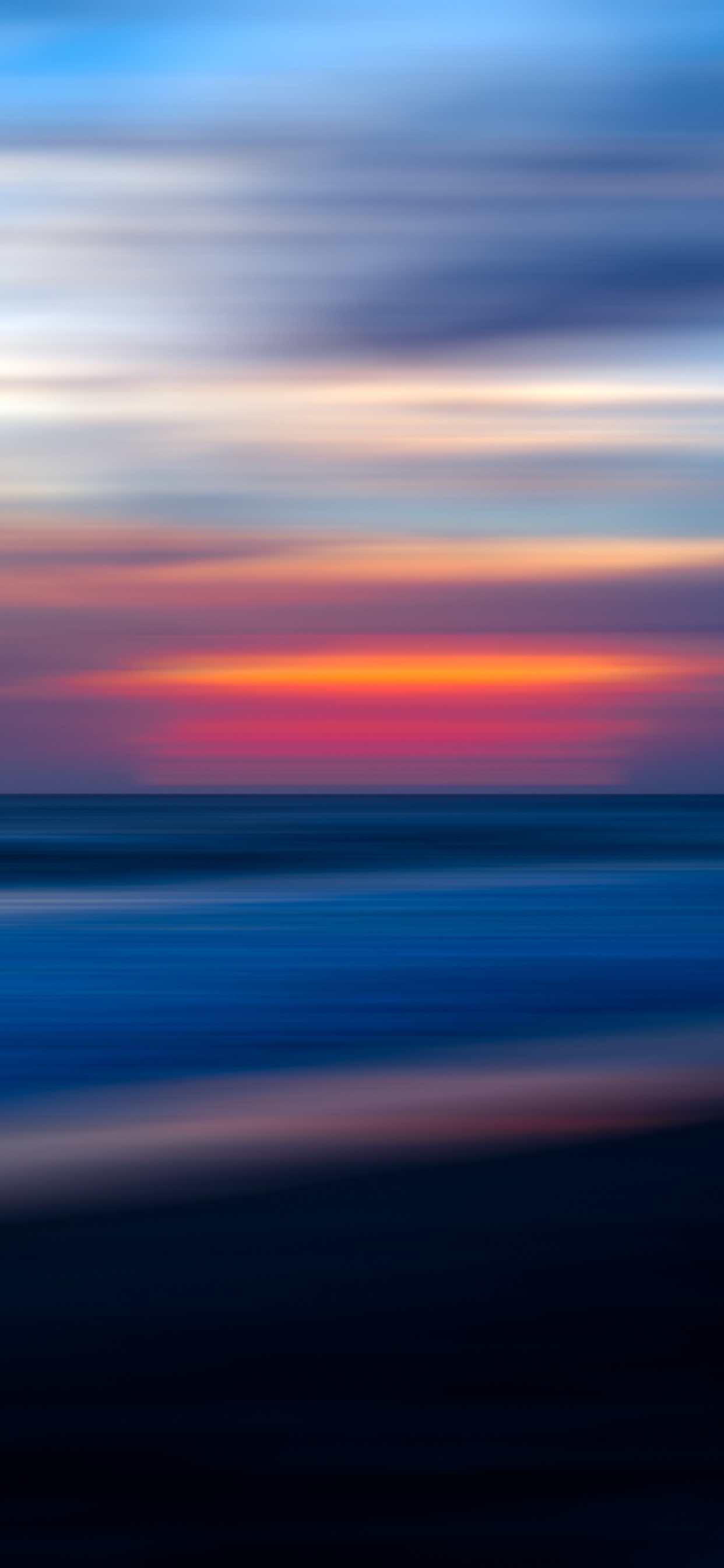 Обои горизонт, синий, море, вода, океан в разрешении 1242x2688