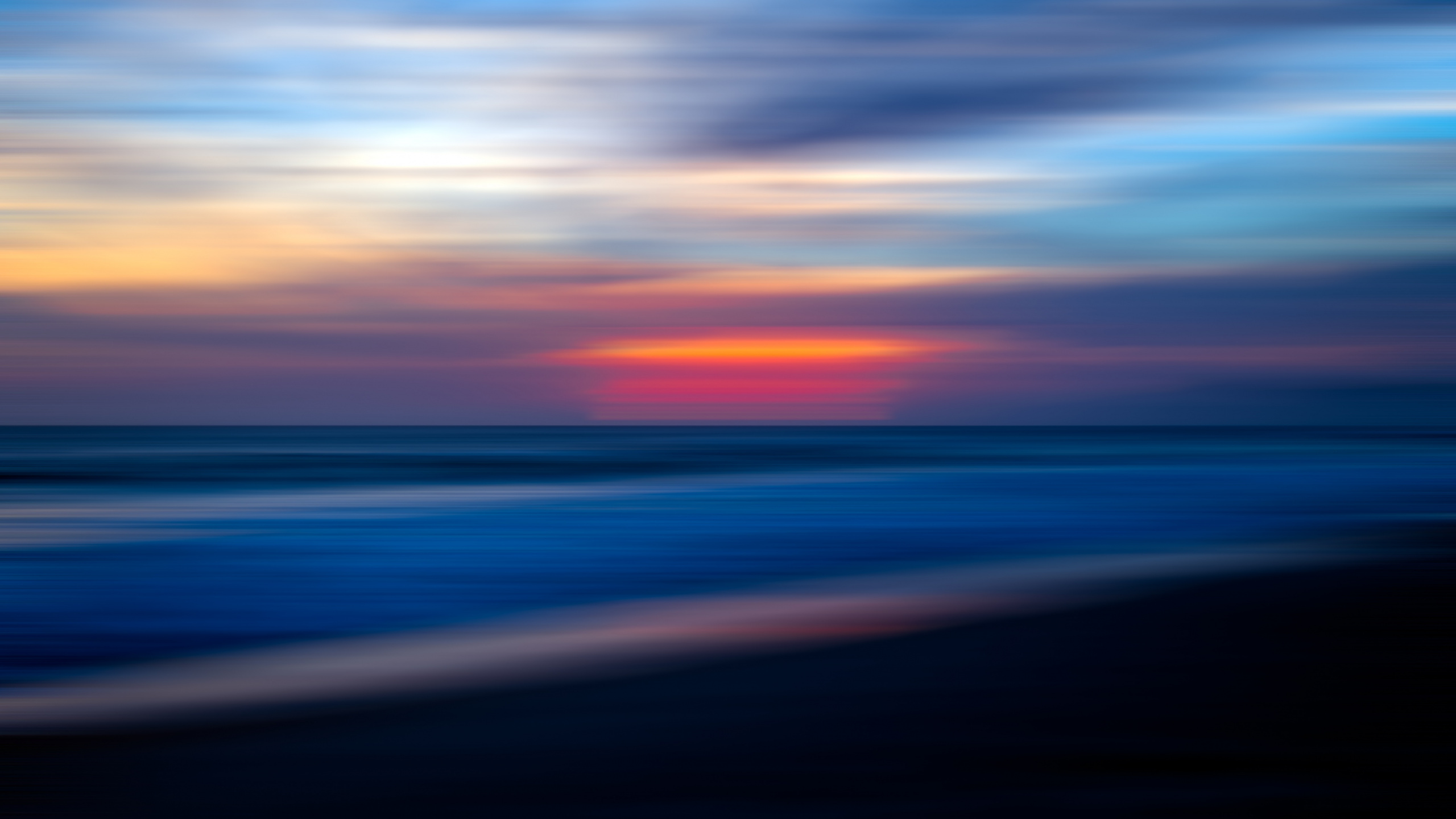 Обои горизонт, синий, море, вода, океан в разрешении 2560x1440