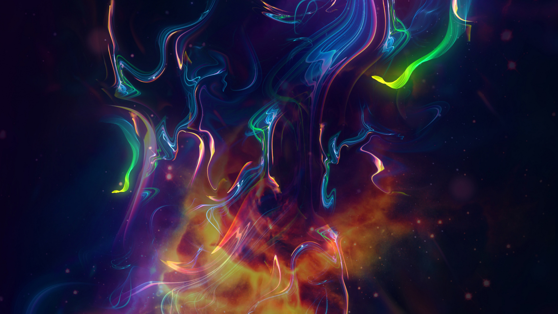 Обои абстрактное искусство, вода, синий, свет, фрактальное искусство в разрешении 1920x1080