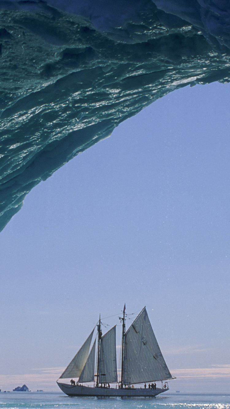 Обои Гренландия, вода, лазурный, треугольник, линия в разрешении 750x1334