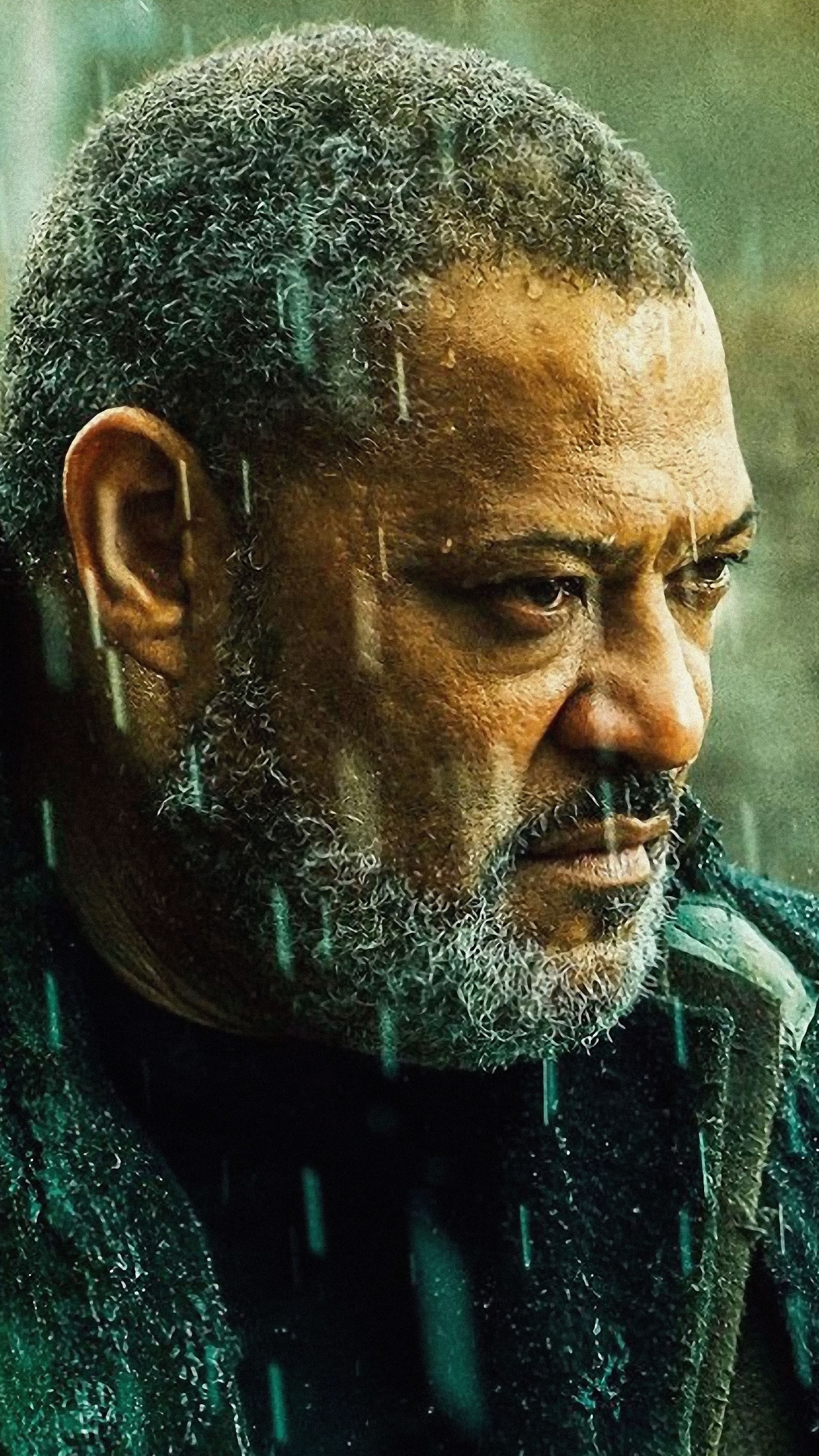 Обои Лоуренс Фишберн, Джон Уик Глава 3 Парабеллум, Бауэри Короля, Джон Фитиль, борода в разрешении 1440x2560