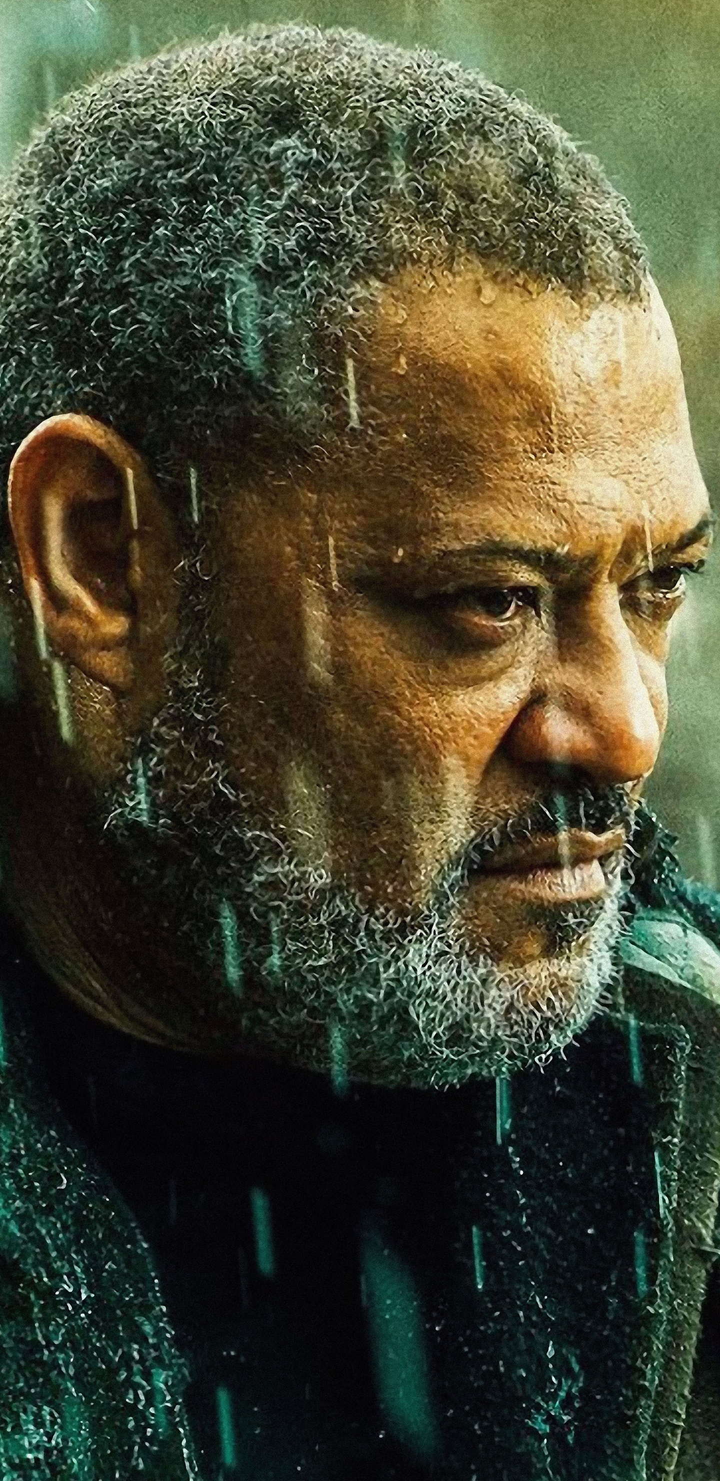 Обои Лоуренс Фишберн, Джон Уик Глава 3 Парабеллум, Бауэри Короля, Джон Фитиль, борода в разрешении 1440x2960