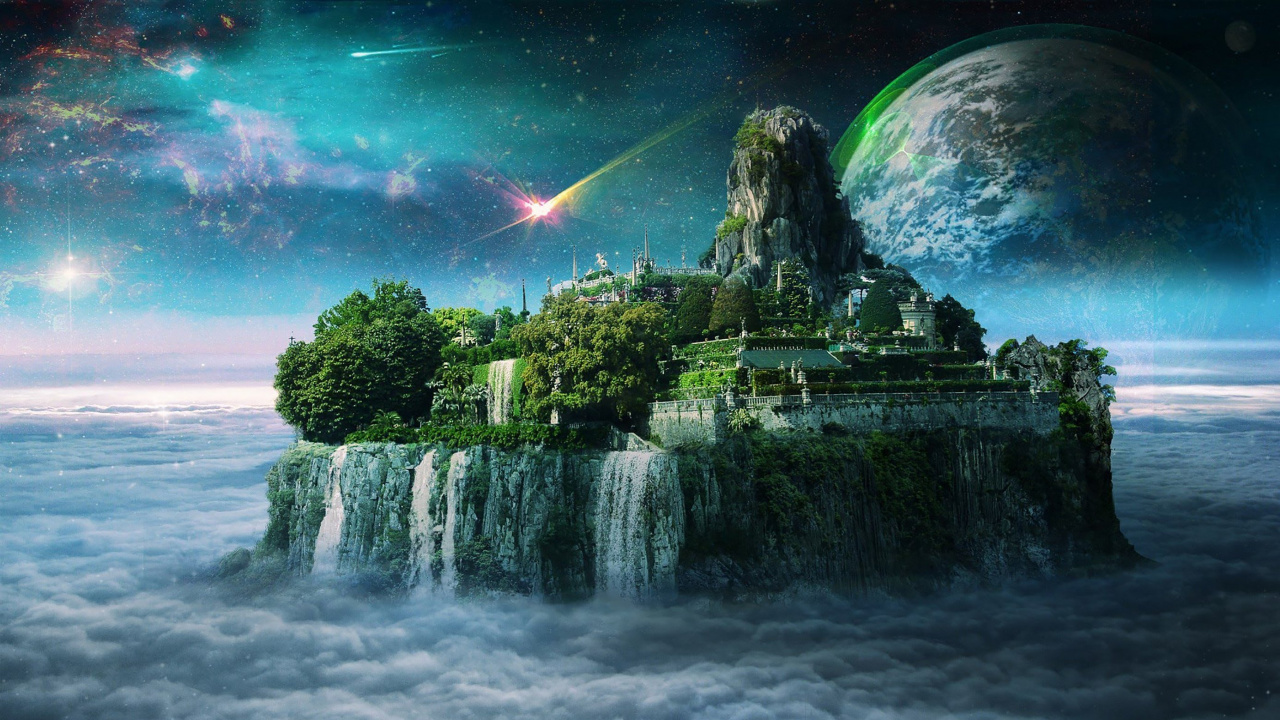 Обои природа, космическое пространство, атмосфера, вода, Кельтский Другой Мир в разрешении 1280x720