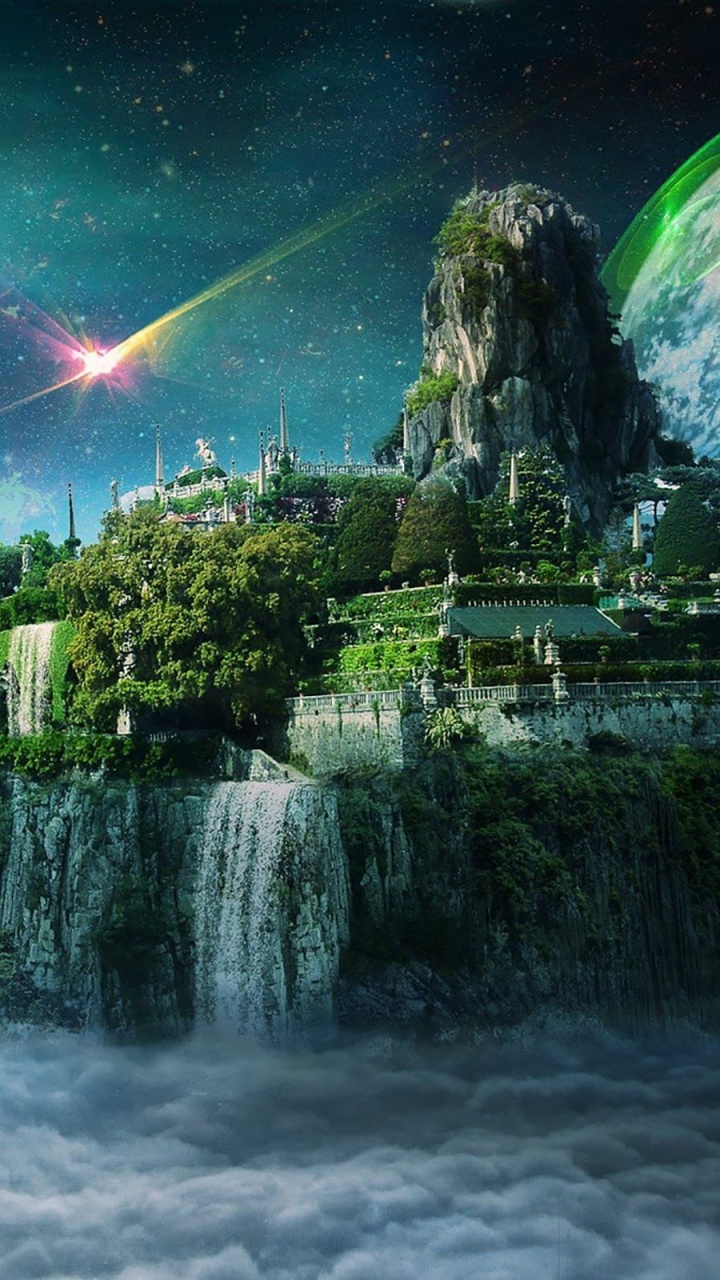 Обои природа, космическое пространство, атмосфера, вода, Кельтский Другой Мир в разрешении 720x1280