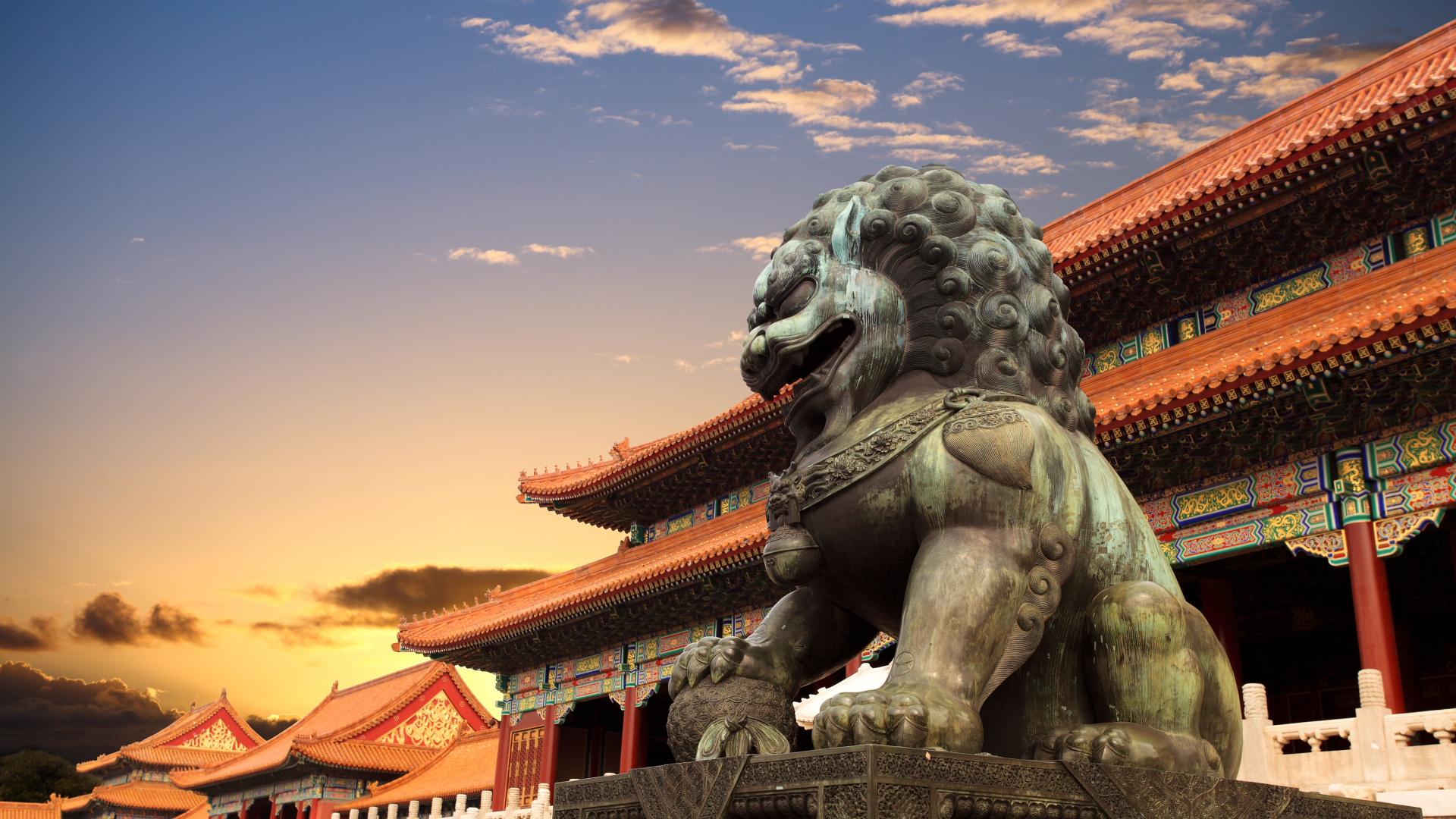 Обои запретный город, площадь Тяньаньмэнь, дворцовый музей, Тяньаньмэнь, храм неба в разрешении 1920x1080