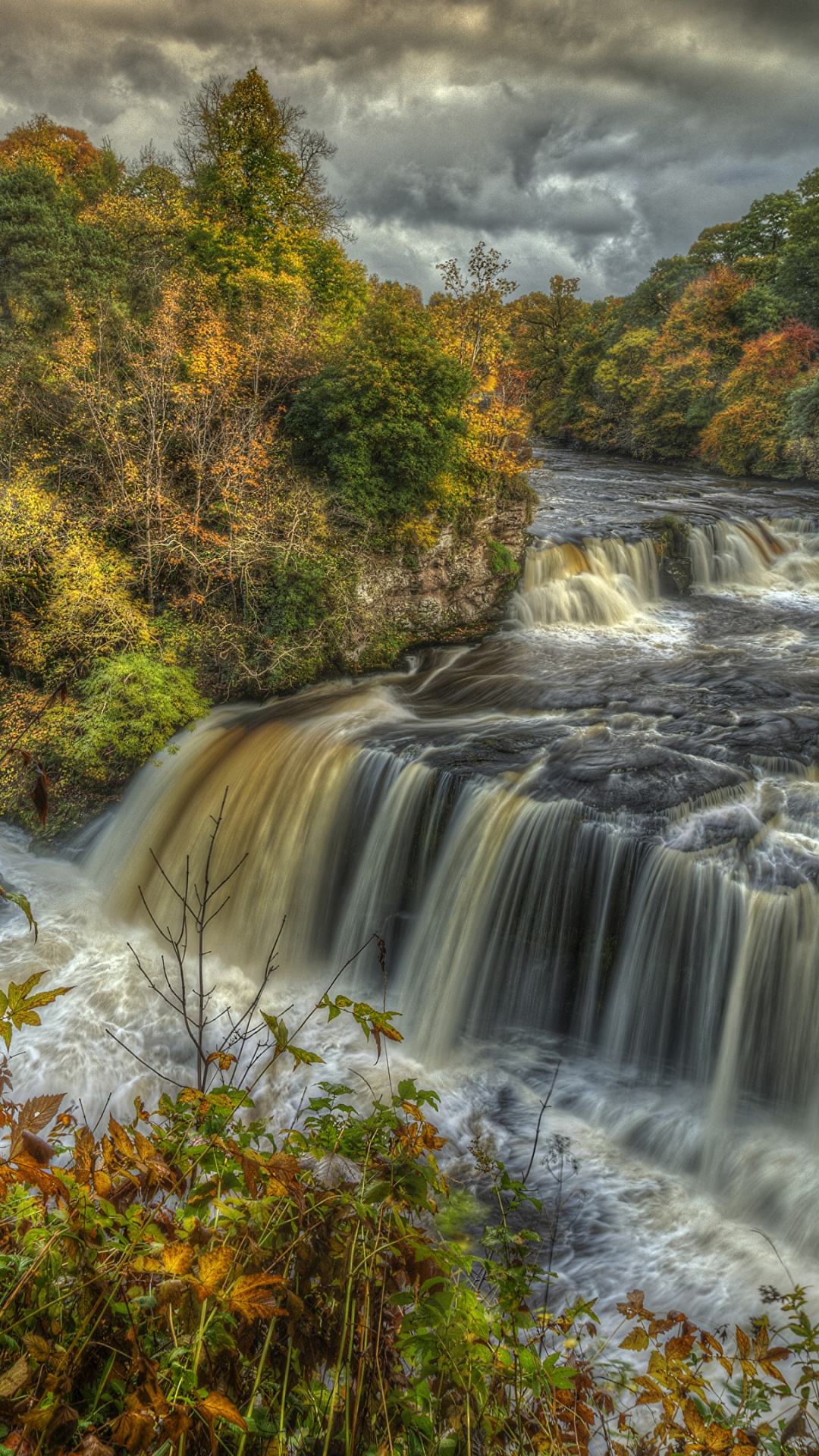 Обои водопад, природа, водоем, вода, водоток в разрешении 1080x1920