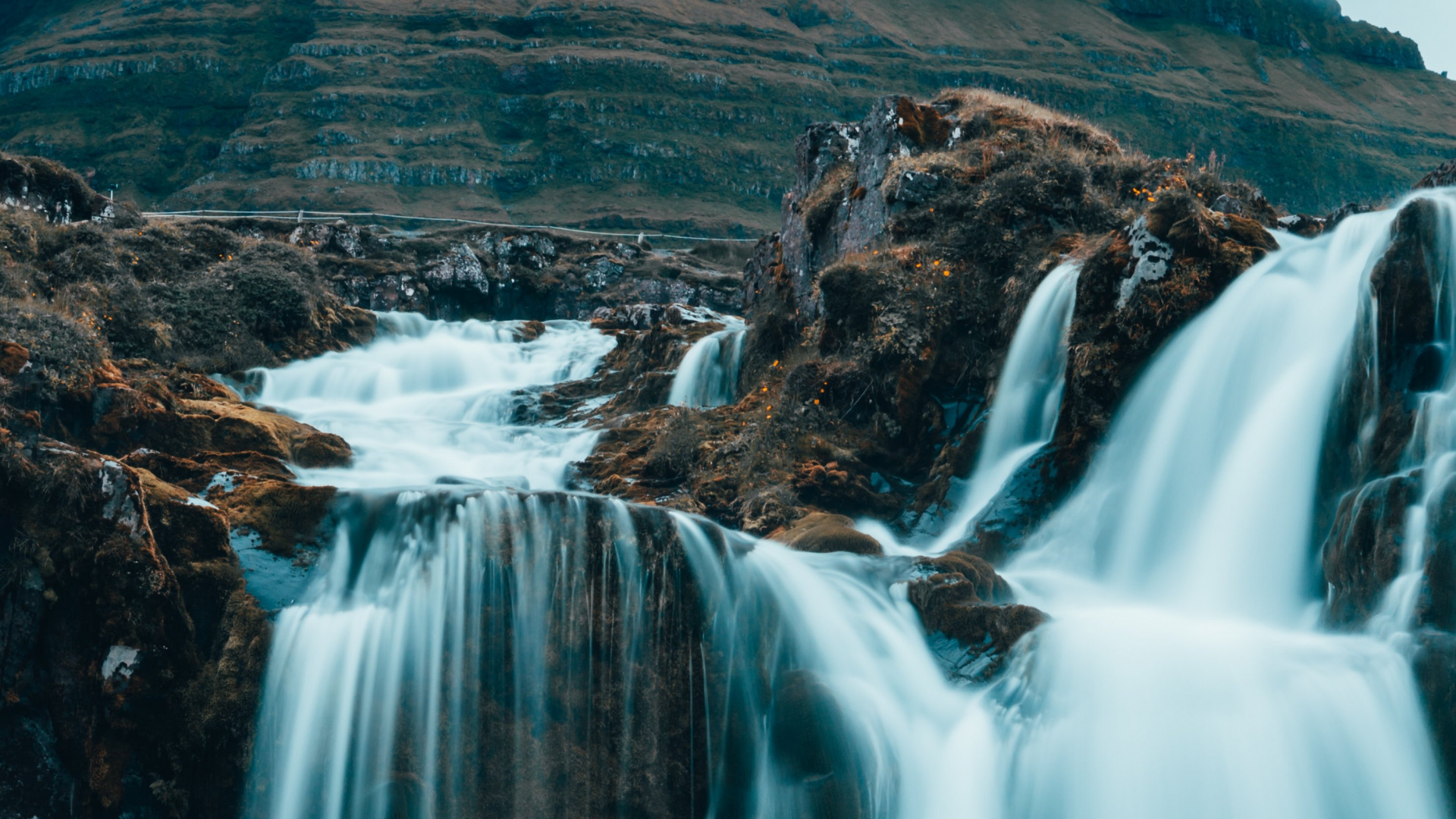 Обои водопад, водоем, гидроресурсы, вода, природа в разрешении 1920x1080