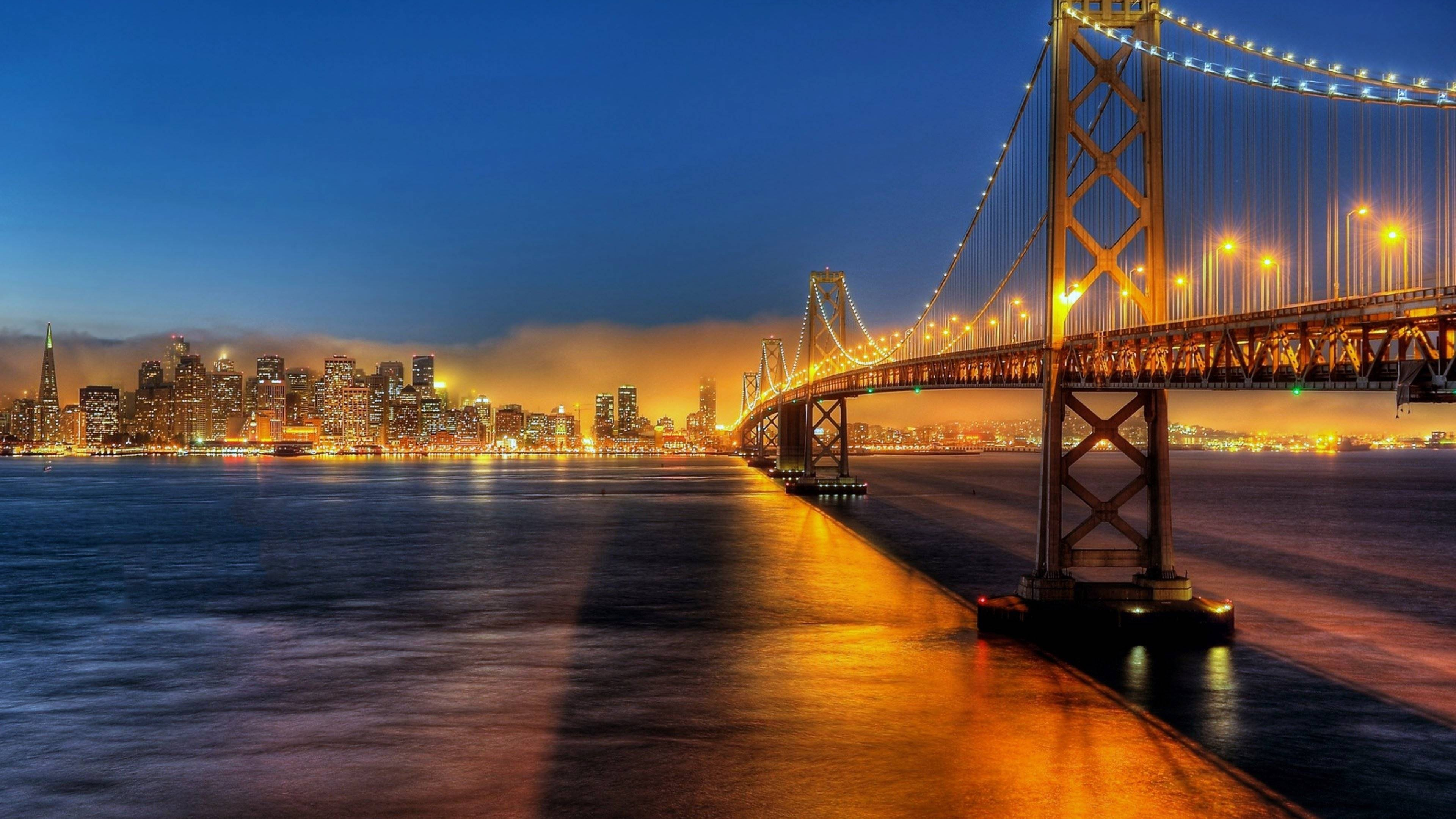 Обои мост Golden Gate, мост, ориентир, вода, городской пейзаж в разрешении 3840x2160