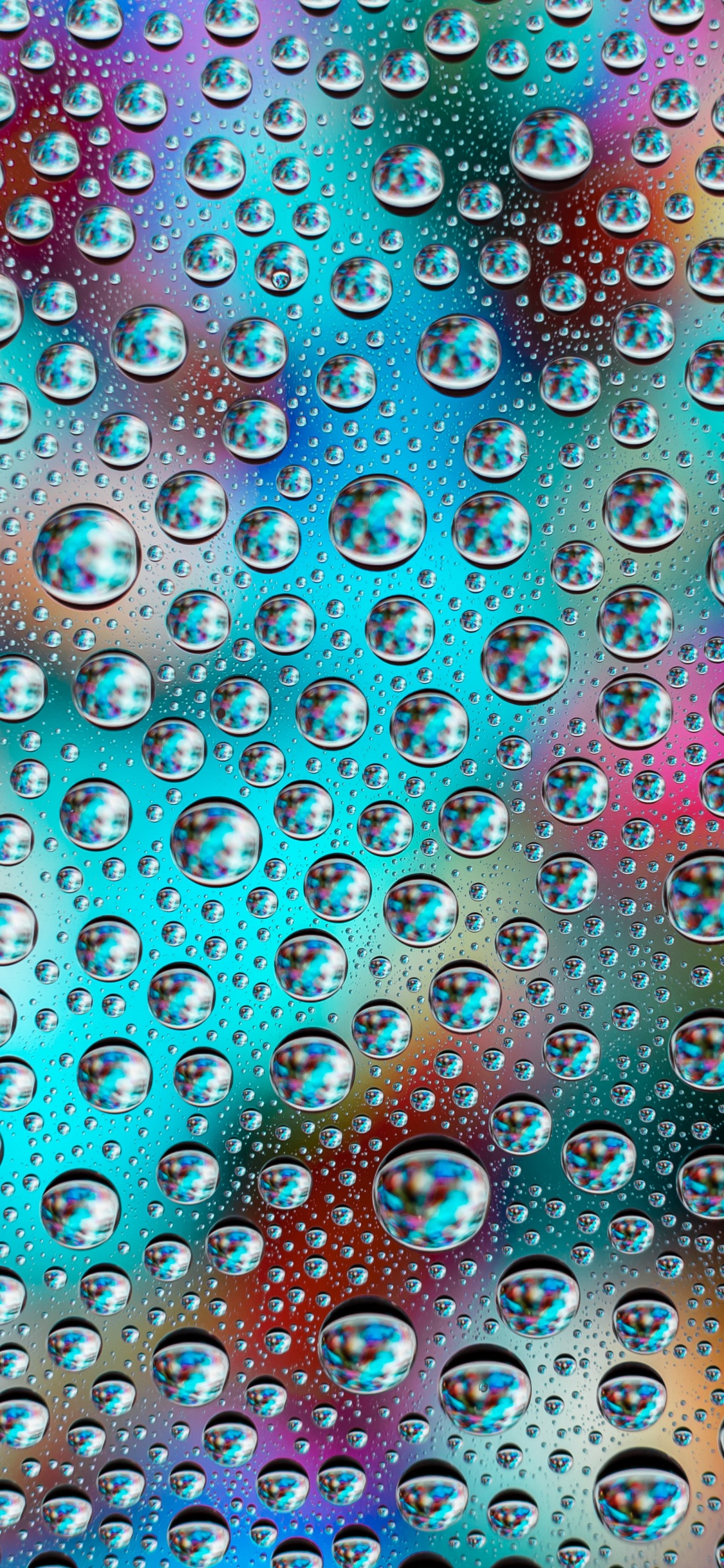 Обои вода, падение, гобелен, красочность, лазурный в разрешении 1125x2436