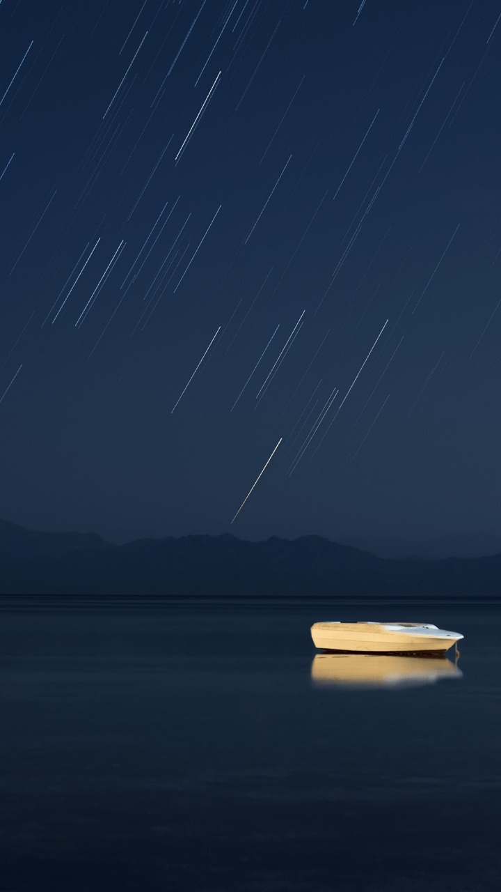 Обои UMiDIGI, UMiDIGI Crystal, судно, атмосфера, ночь в разрешении 720x1280