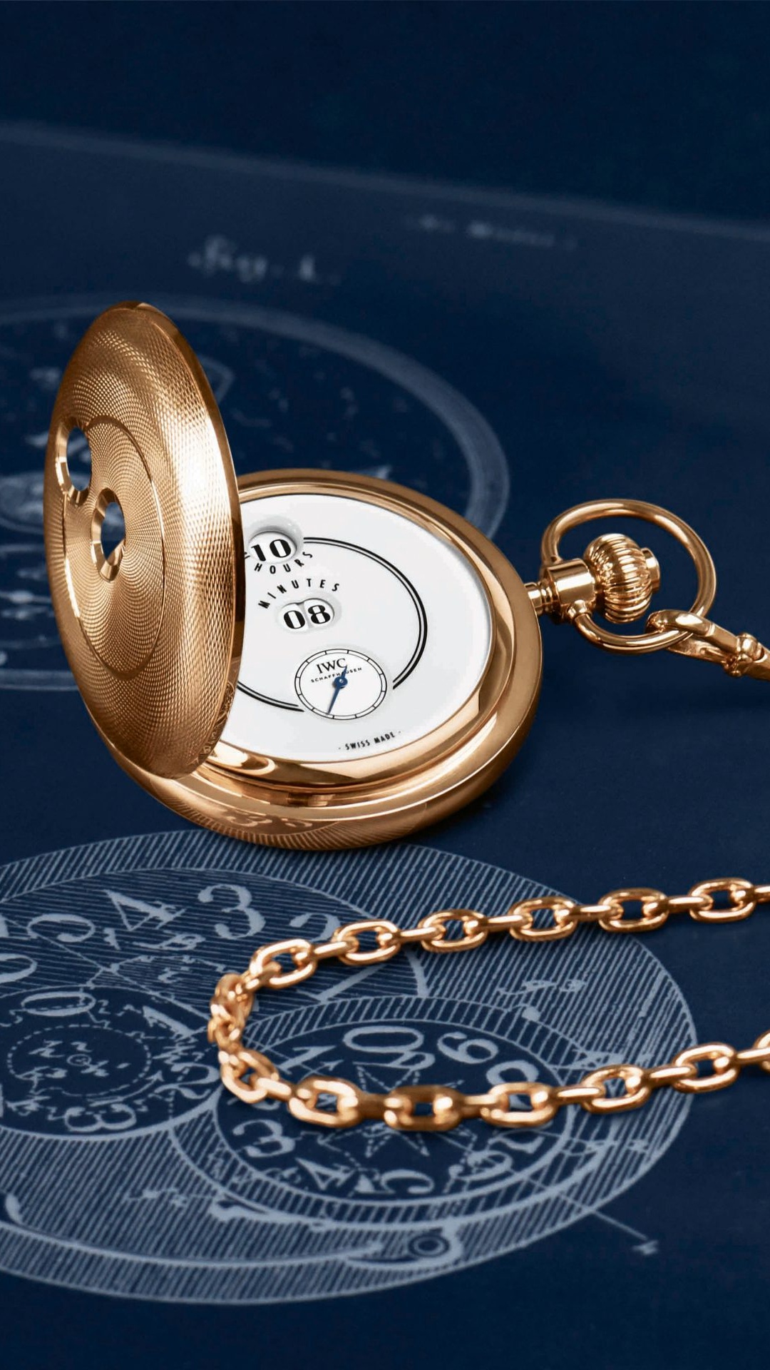 Обои Международная Часовая Компания, часы, карманные часы, механические часы, модный аксессуар в разрешении 1080x1920