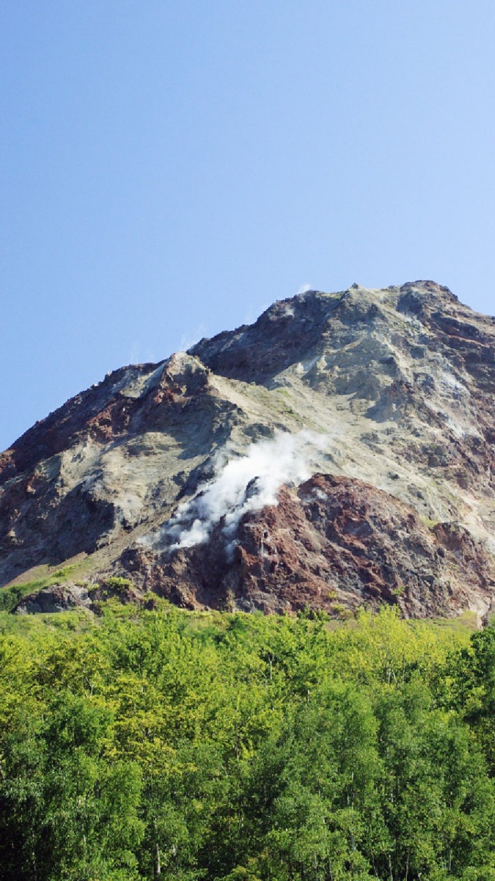 Обои showashinzan, Шва-сева, Крепление УлГУ, горный рельеф, гора в разрешении 720x1280