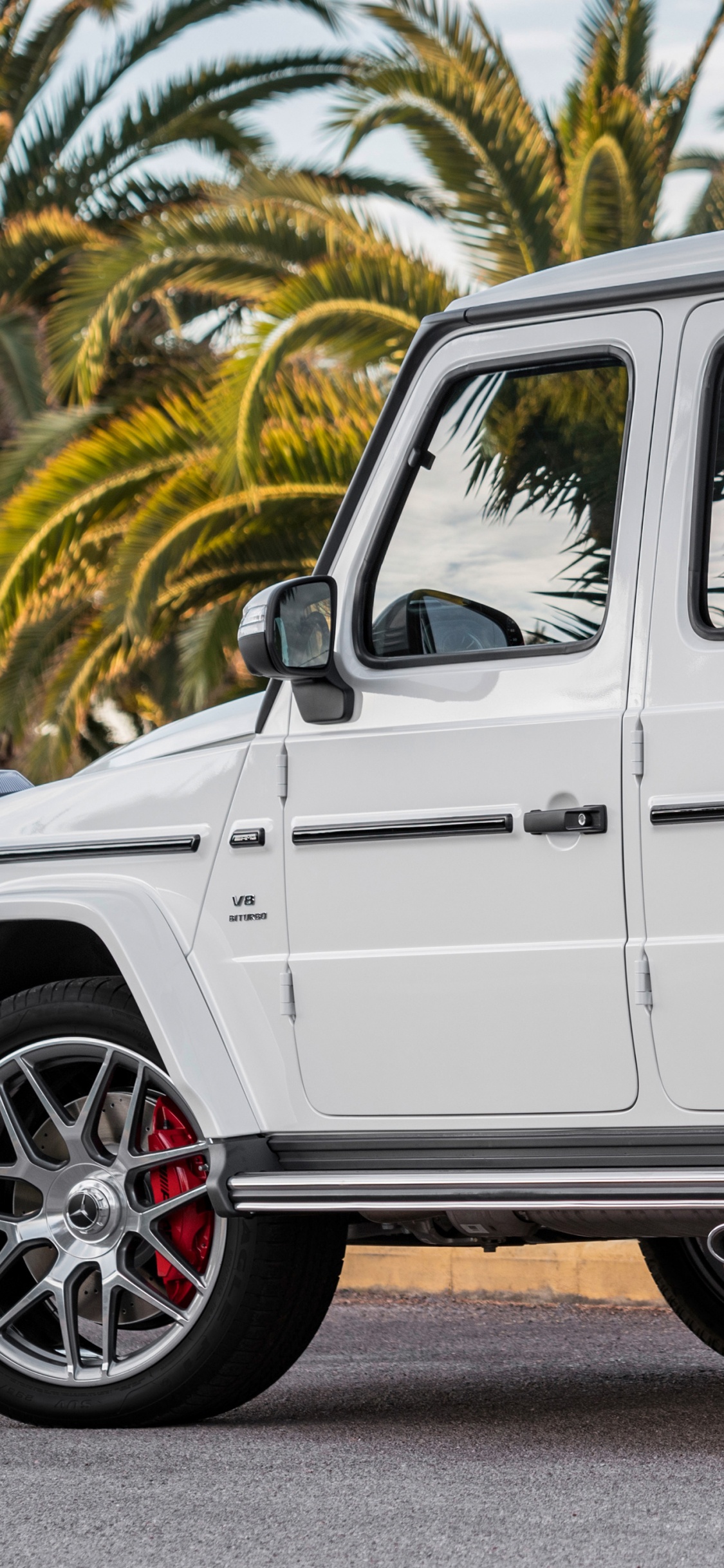 Обои авто, колесо, обод, mercedes benz s class, 2018 Мерседес-Benz G-Класса в разрешении 1125x2436