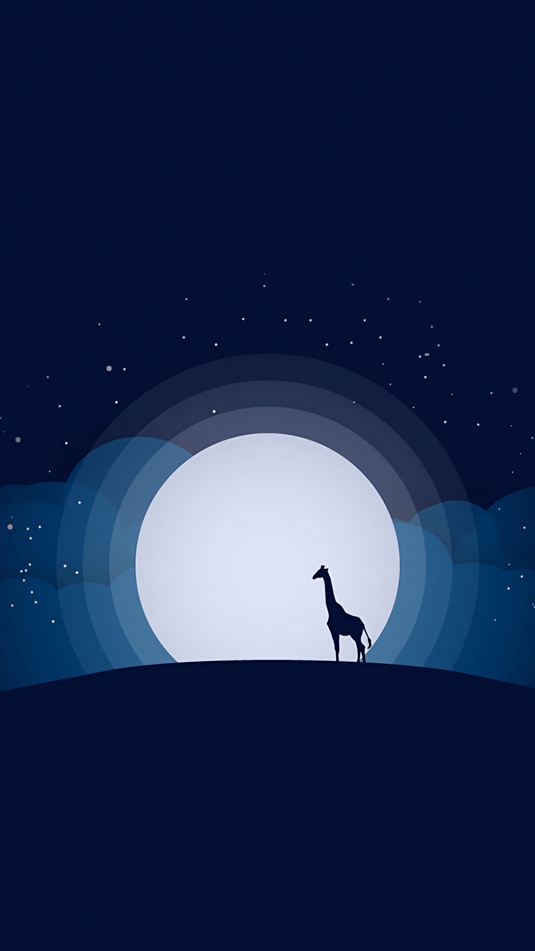 Обои луна, лунный свет, синий, свет, атмосфера в разрешении 1080x1920