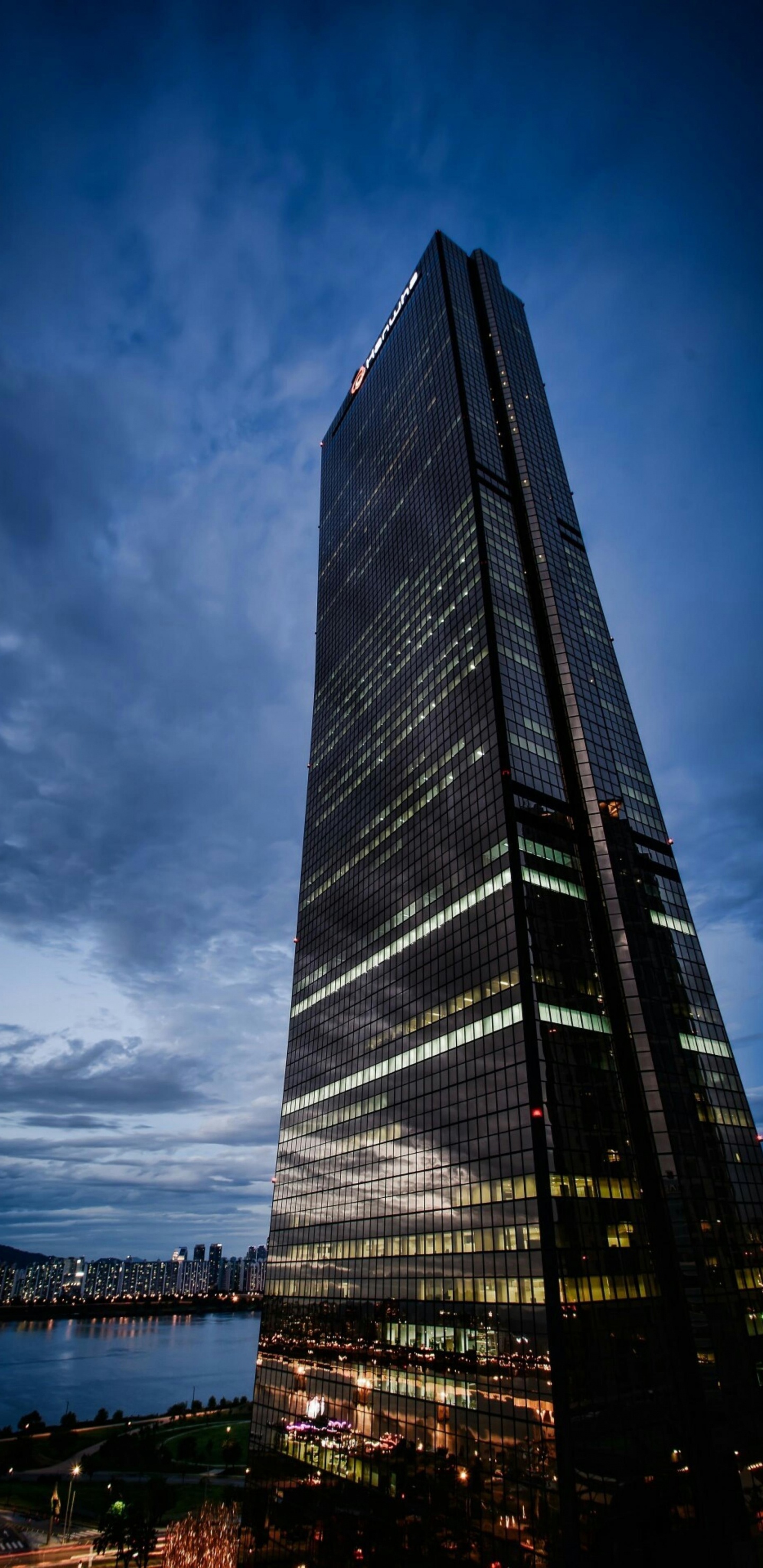 Обои небоскреб, Башня CN, архитектура, мировая башня лотте, здание в разрешении 1440x2960