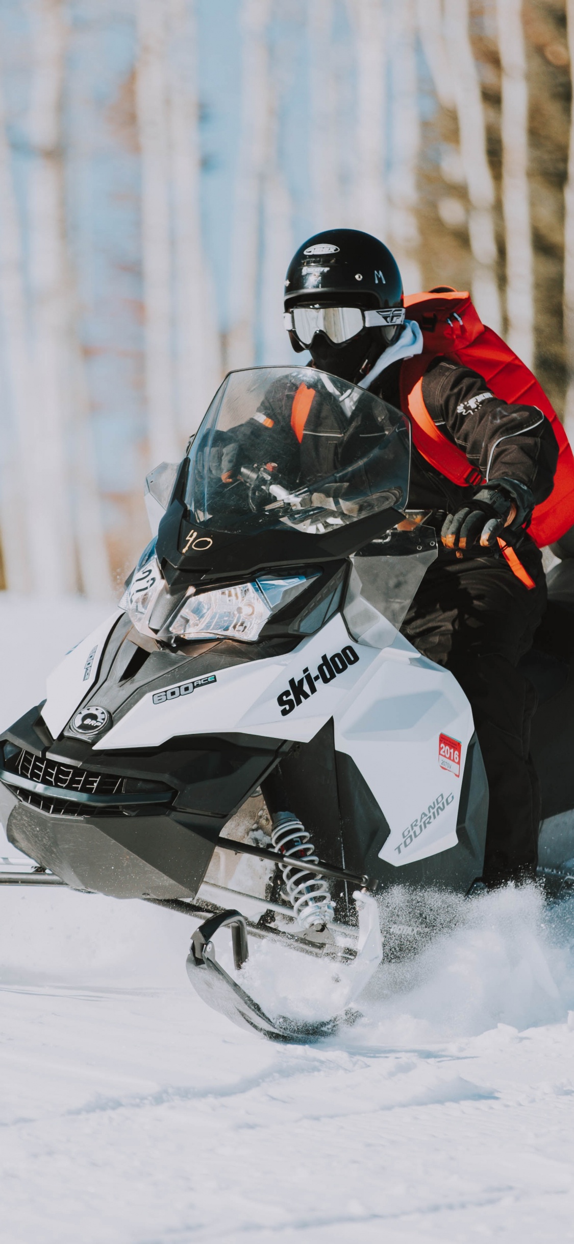 Обои аэросани, снег, зимний спорт, гоночный, автогонки в разрешении 1125x2436