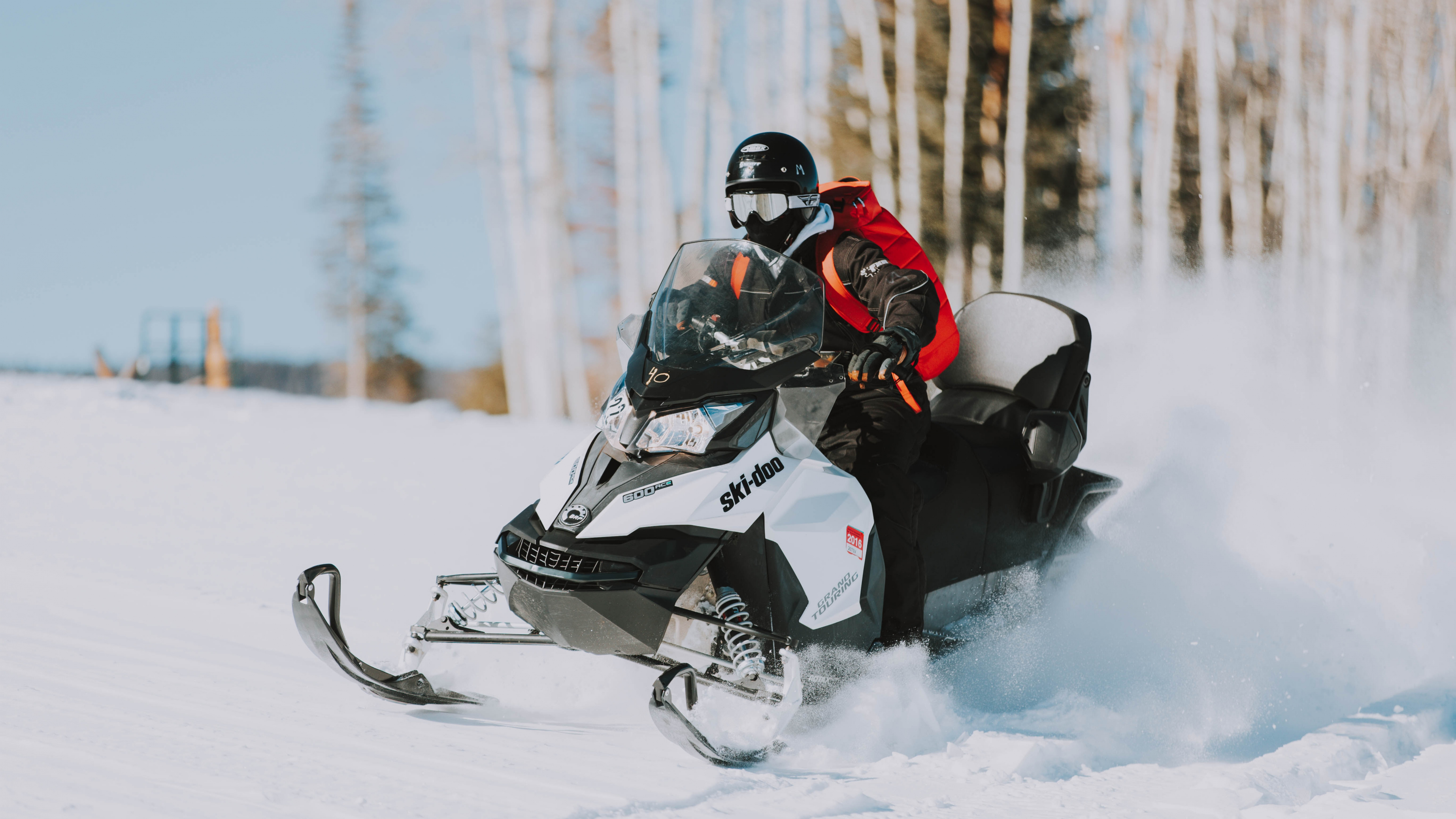 Обои аэросани, снег, зимний спорт, гоночный, автогонки в разрешении 3840x2160