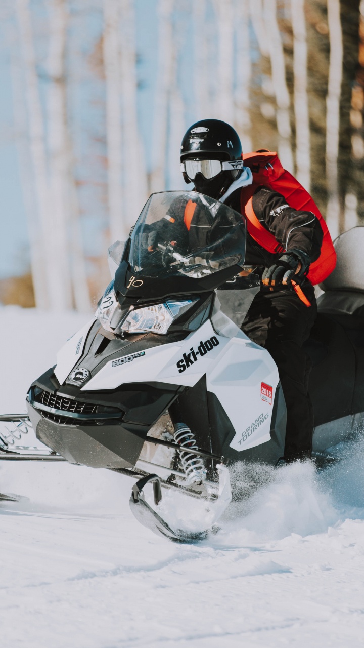 Обои аэросани, снег, зимний спорт, гоночный, автогонки в разрешении 720x1280