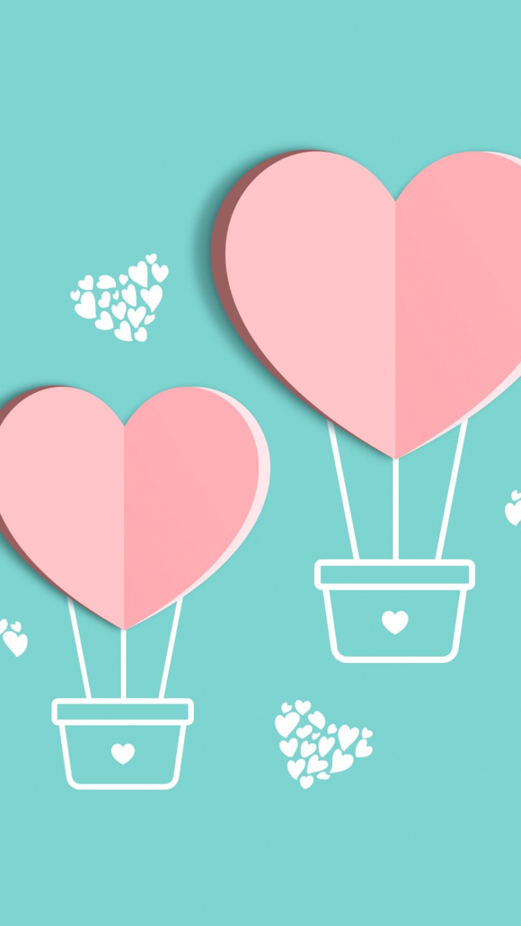 Обои День Святого Валентина, сердце, любовь, текст, розовый в разрешении 750x1334