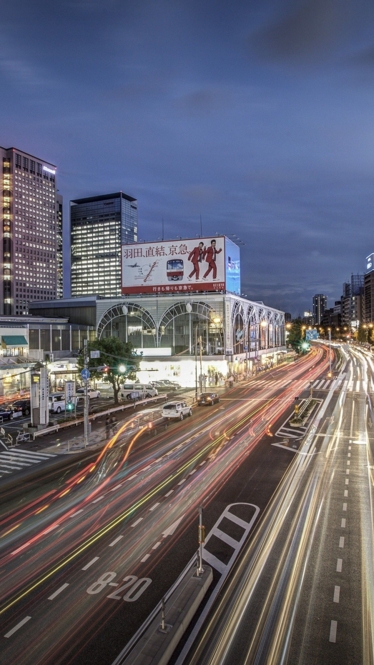 Обои Станция Синагава, городской район, городской пейзаж, город, транспорт в разрешении 750x1334