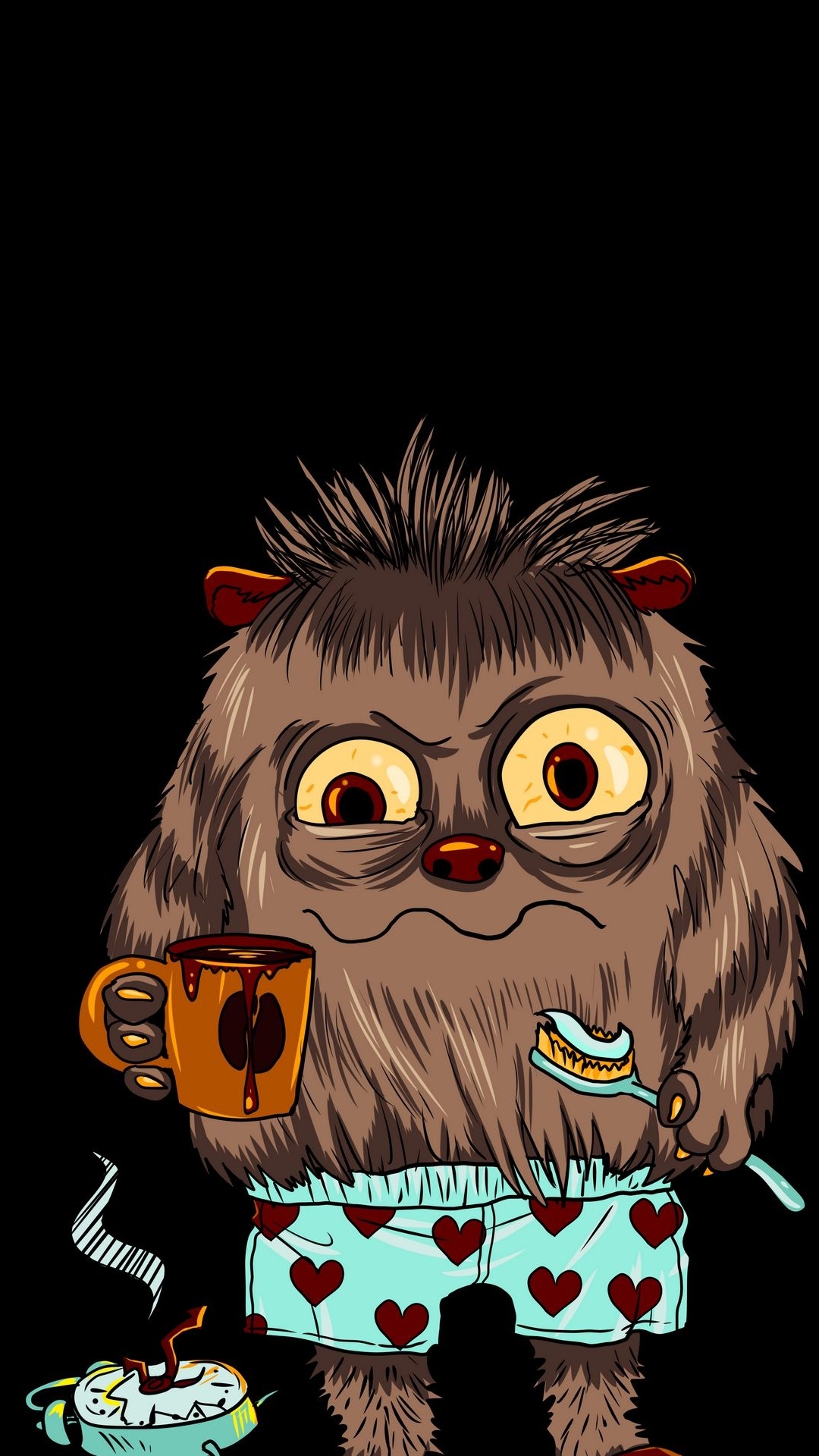 Обои мультфильм, борода, волосы на лице, арт, усы в разрешении 1080x1920