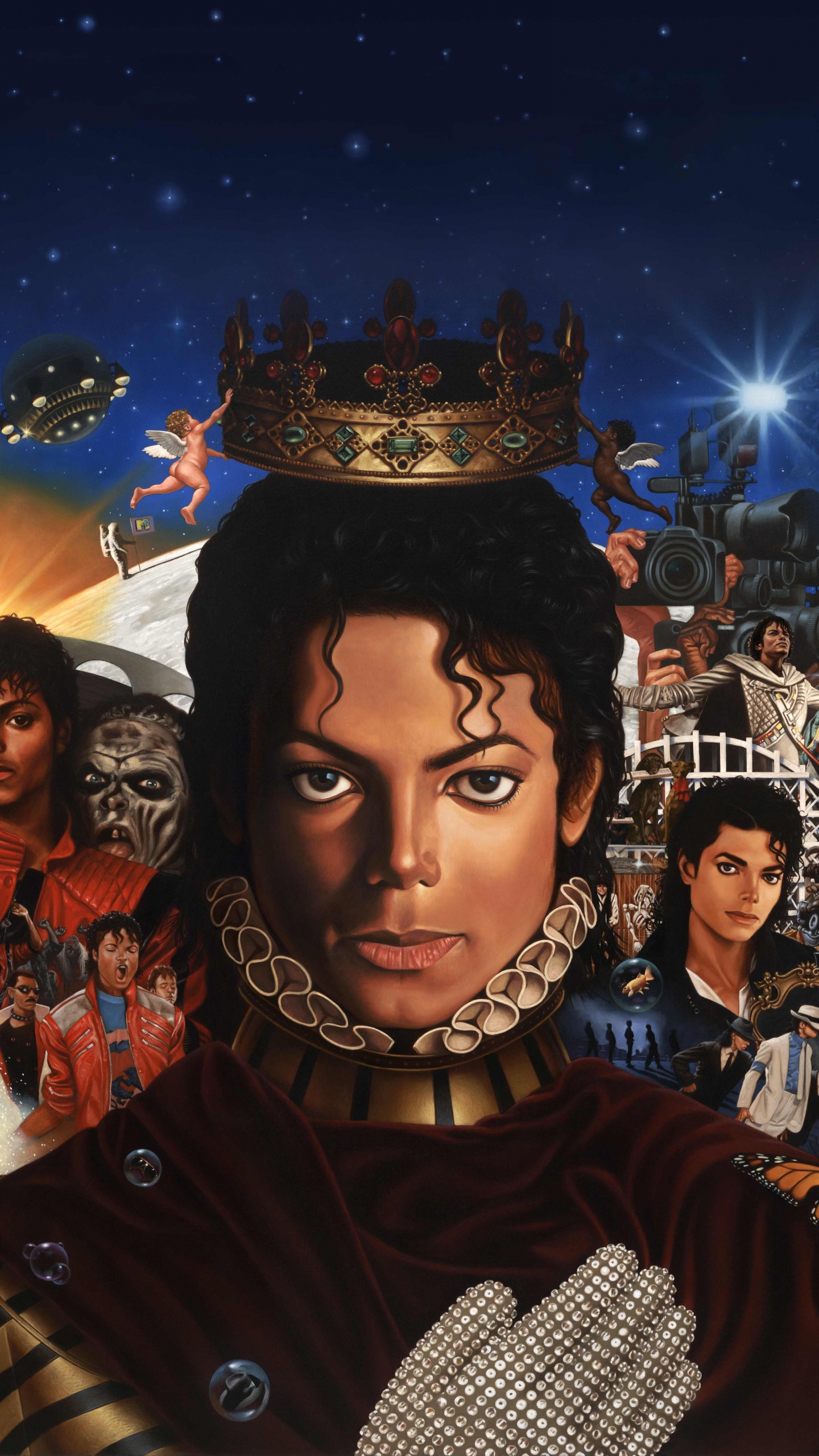 Обои майкл джексон, Майкл, Альбом, арт, иллюстрация в разрешении 1440x2560