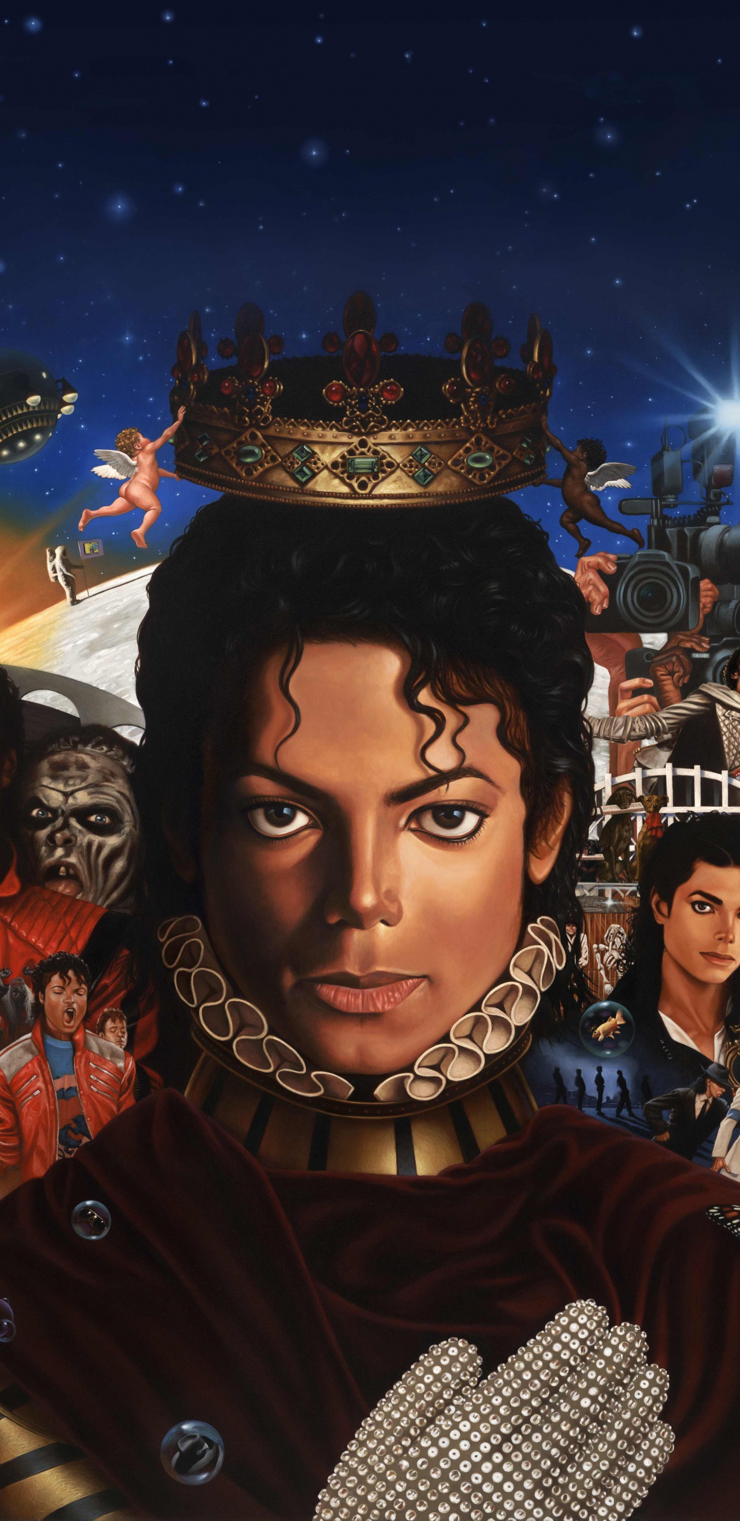 Обои майкл джексон, Майкл, Альбом, арт, иллюстрация в разрешении 1440x2960