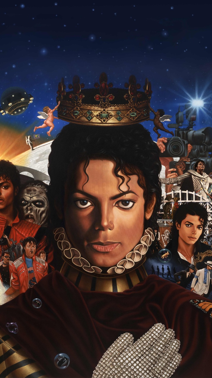 Обои майкл джексон, Майкл, Альбом, арт, иллюстрация в разрешении 720x1280