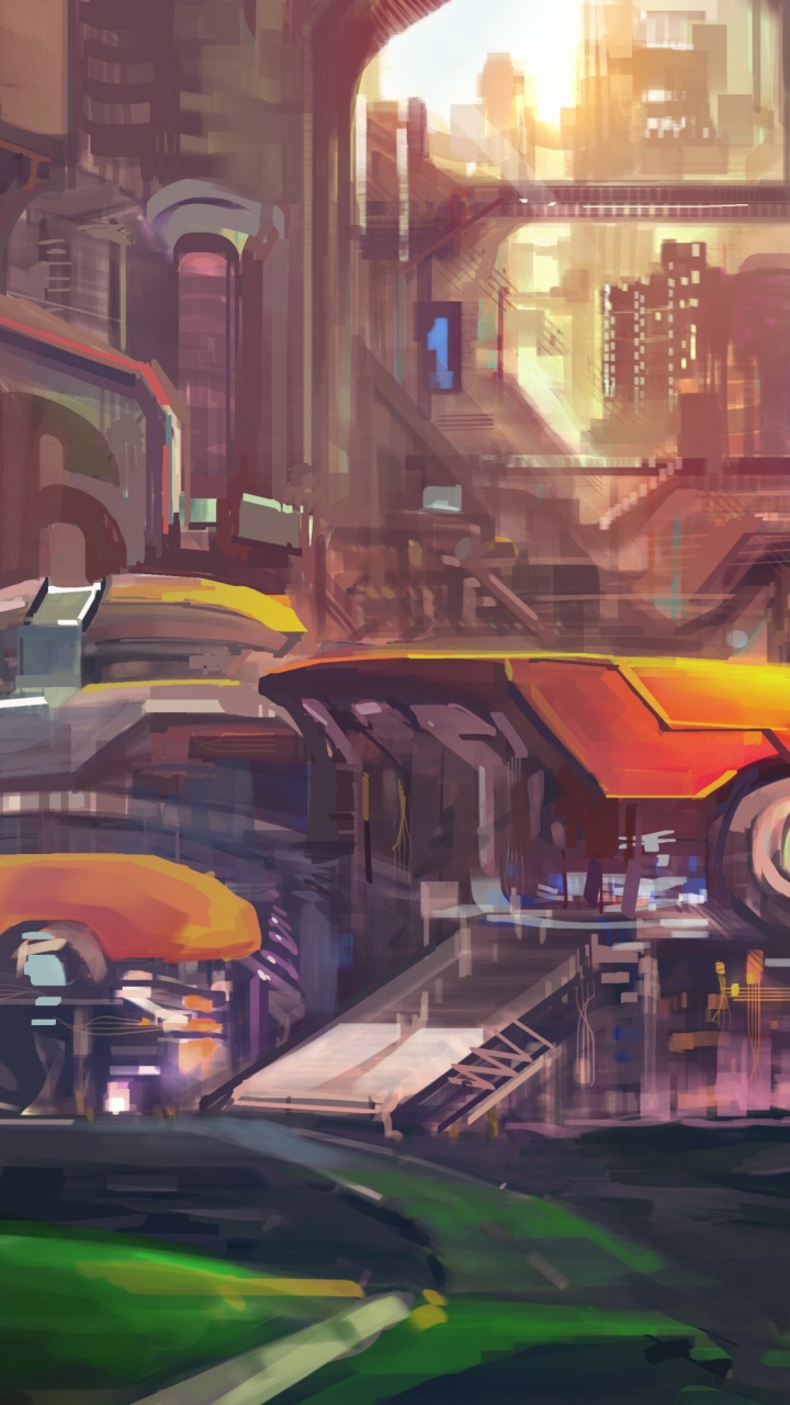 Обои вымышленный персонаж, живопись, произведение искусства, игра-боевик, авто в разрешении 720x1280