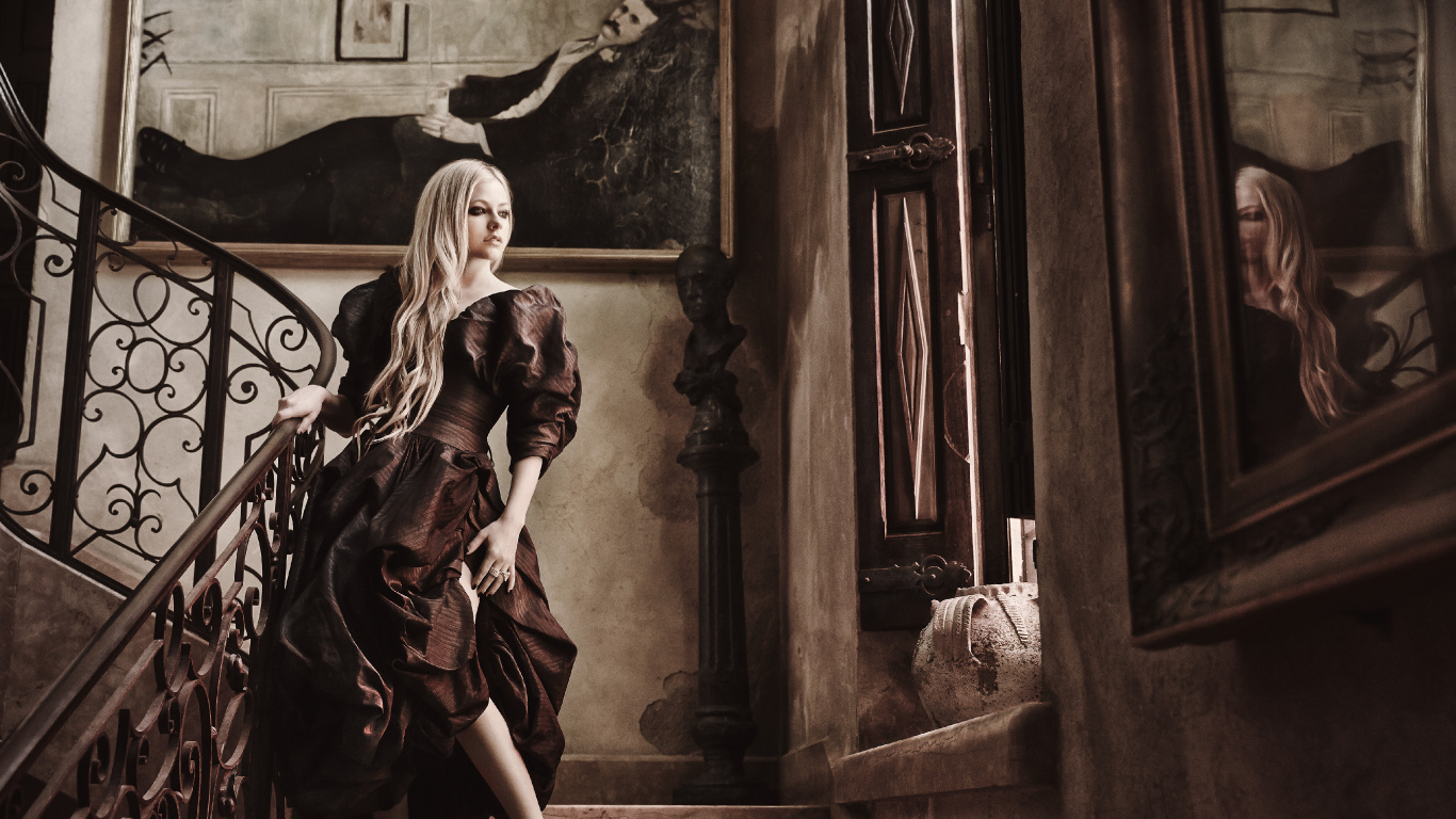 Обои музыка, монохромный, иллюстрация, певица, арт в разрешении 1366x768