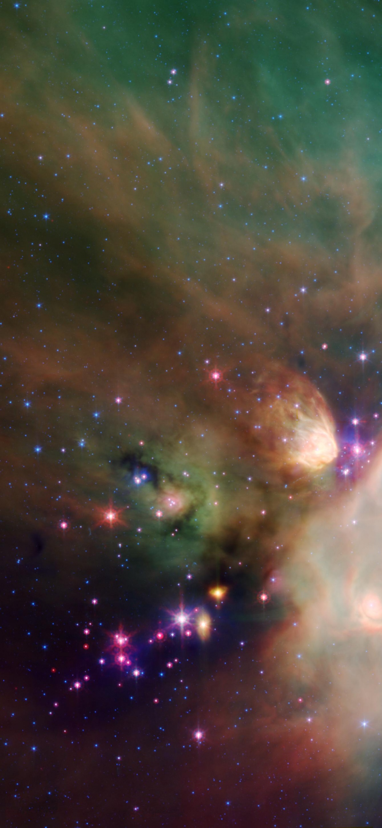 Обои НАСА, туманность, астрономический объект, атмосфера, космическое пространство в разрешении 1242x2688