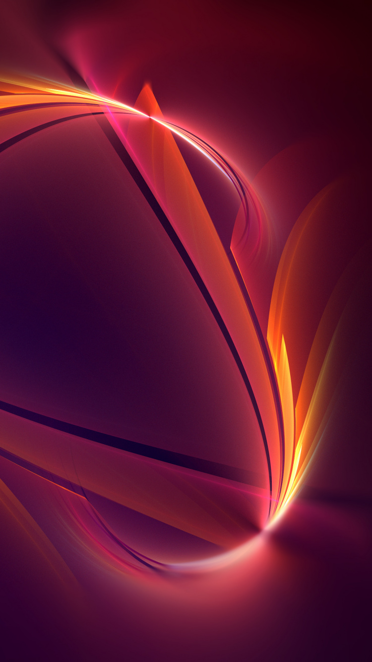 Обои цифровое искусство, арт, Апельсин, свет, фрактальное искусство в разрешении 750x1334