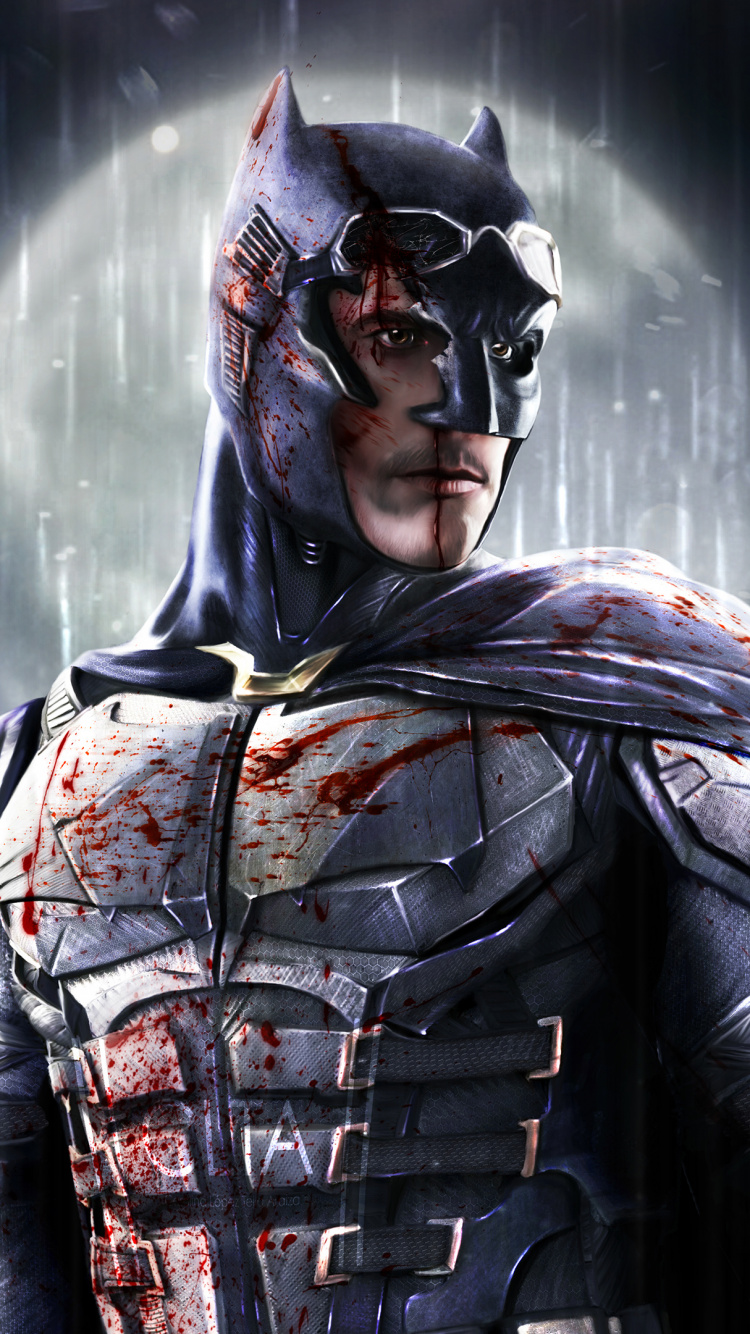 Обои Бэтмен, супергерой, цифровое искусство, арт, компьютерная игра в разрешении 750x1334