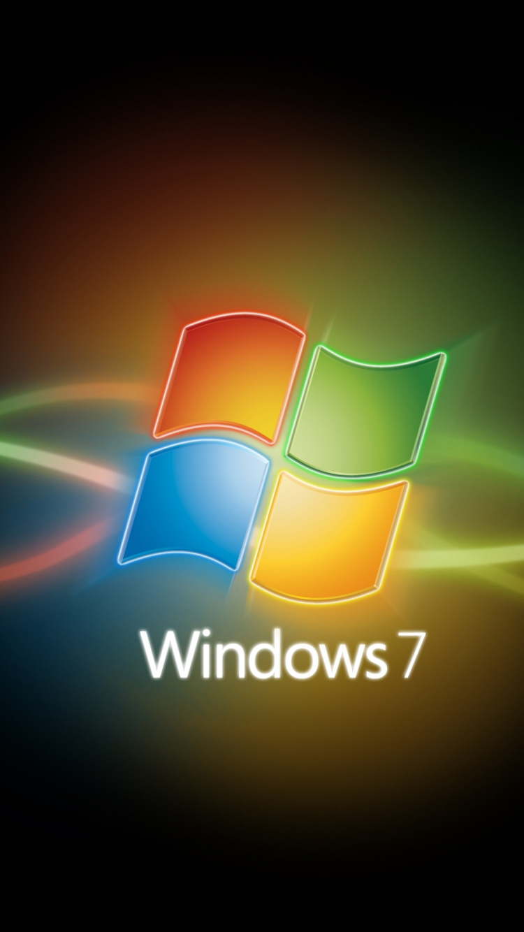 Обои windows 7, microsoft windows, свет, графический дизайн, темно в разрешении 750x1334