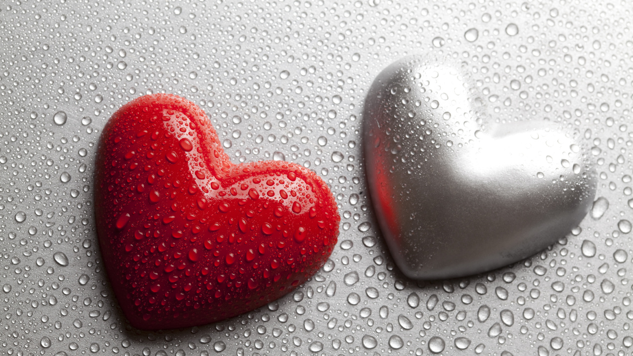 Обои сердце, красный цвет, любовь, День Святого Валентина, роман в разрешении 1280x720