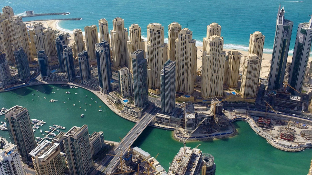 Обои небоскреб, город, ориентир, городской пейзаж, метрополия в разрешении 1280x720