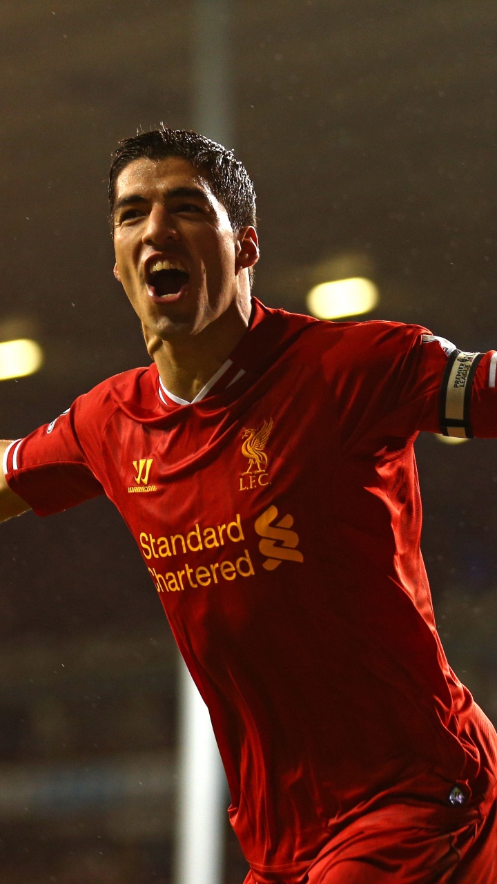 Обои Луис Surez, Ливерпуль ФК, Премьер Лига, ФК Барселона, цель в разрешении 720x1280