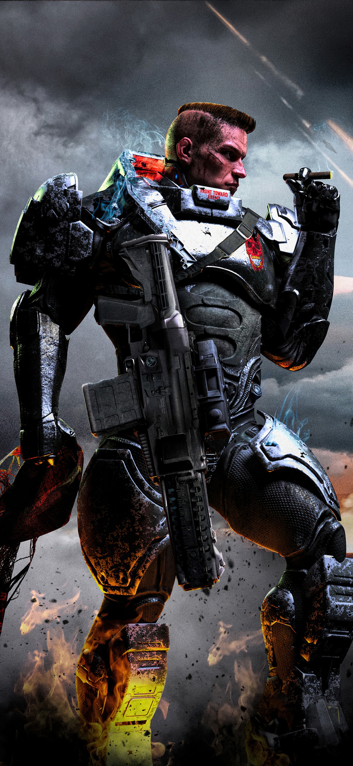 Обои Джейк Кларк, облако, каскадер, игра-боевик, гоночный в разрешении 1125x2436